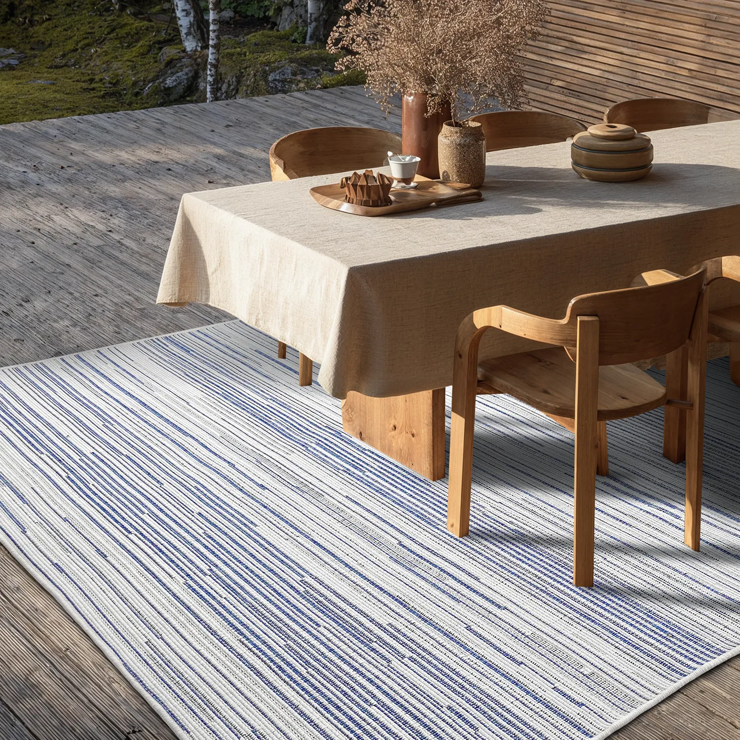 Vloerkleden voor binnen en buiten - utomhusmatta - Arcata (blauw)