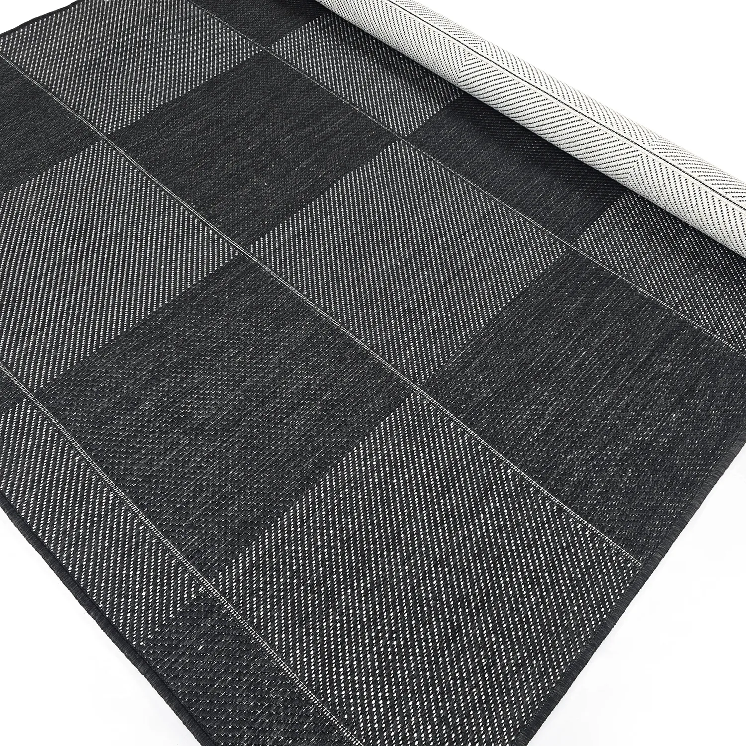 Vloerkleden voor binnen en buiten - utomhusmatta - Ava (zwart)