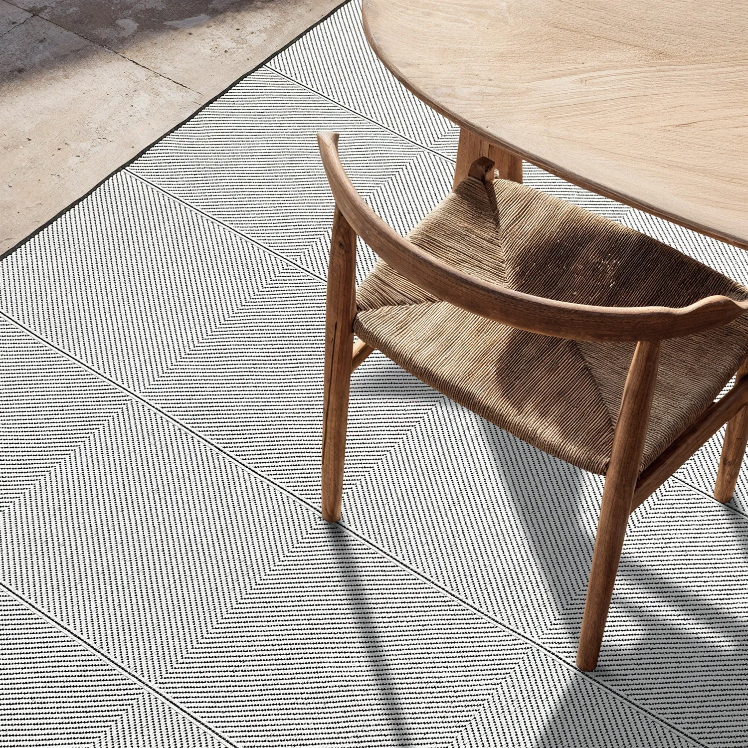 Vloerkleden voor binnen en buiten - utomhusmatta - Ava (zwart)