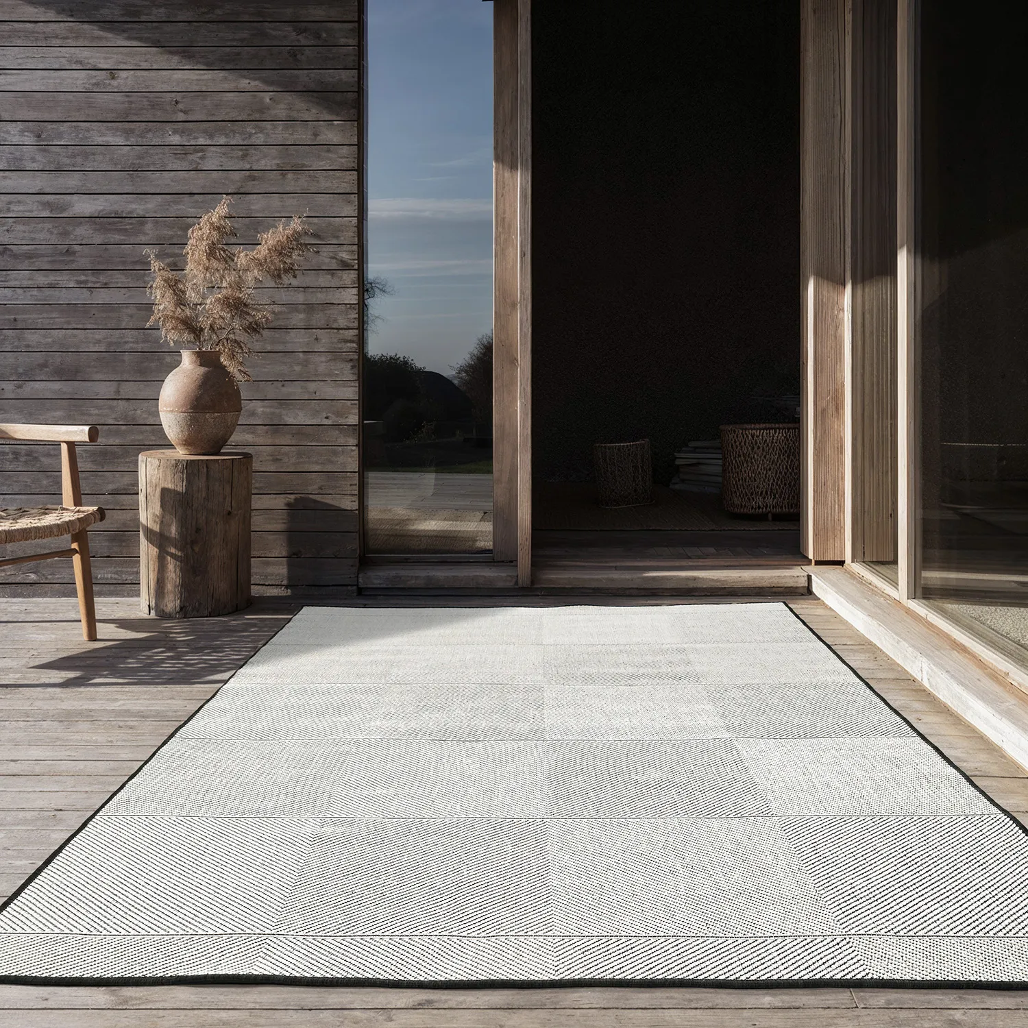 Vloerkleden voor binnen en buiten - utomhusmatta - Ava (zwart)