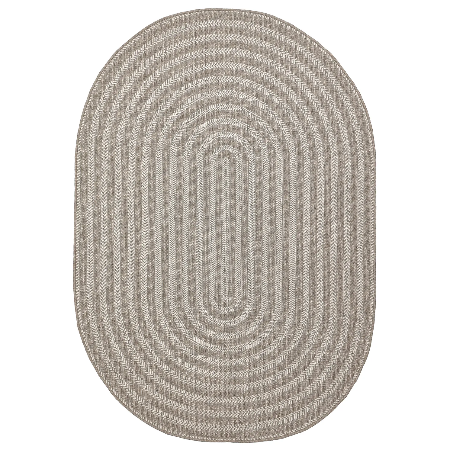 Ovaal tapijt - Indoor/outdoor Leander (beige)