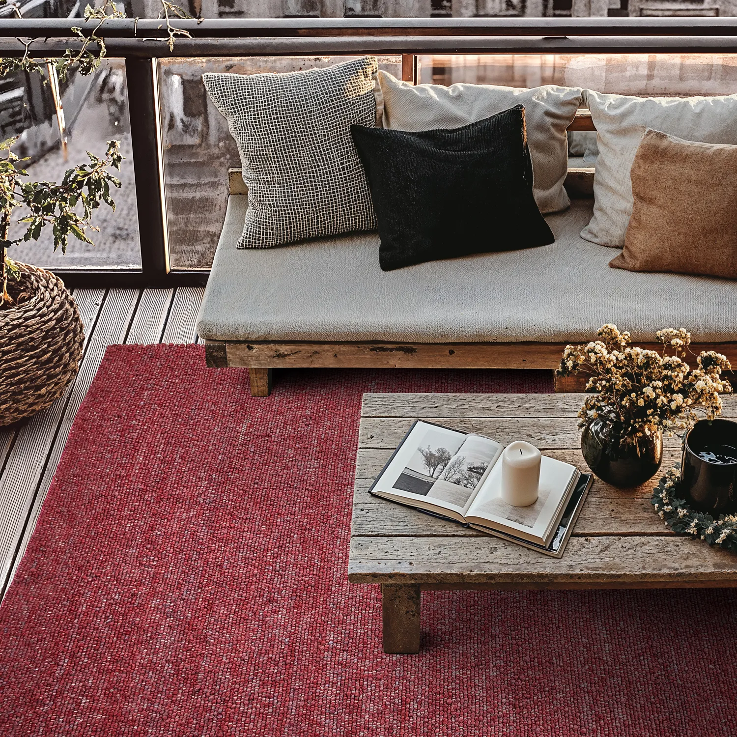 Vloerkleden voor binnen en buiten - Milford Recycled PET (roze)