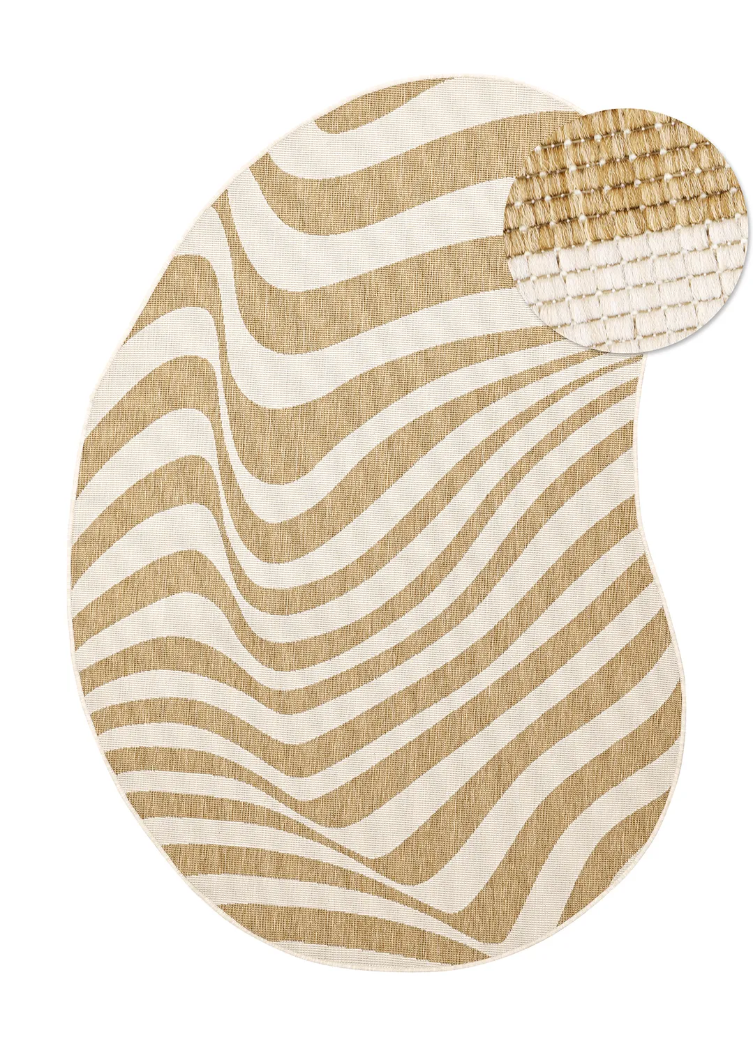 Vloerkleden voor binnen en buiten - utomhusmatta - Remina (natuur/wit)