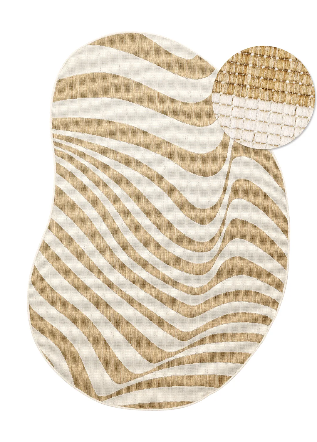 Vloerkleden voor binnen en buiten - utomhusmatta - Remina (natuur/wit)