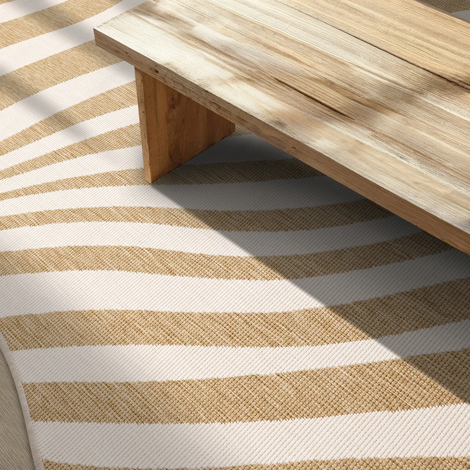 Vloerkleden voor binnen en buiten - utomhusmatta - Remina (natuur/wit)