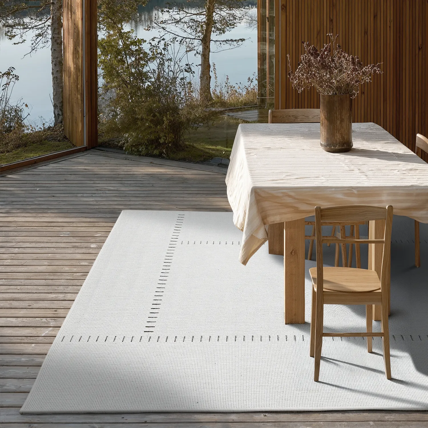 Vloerkleden voor binnen en buiten - utomhusmatta - Rhea (wit)
