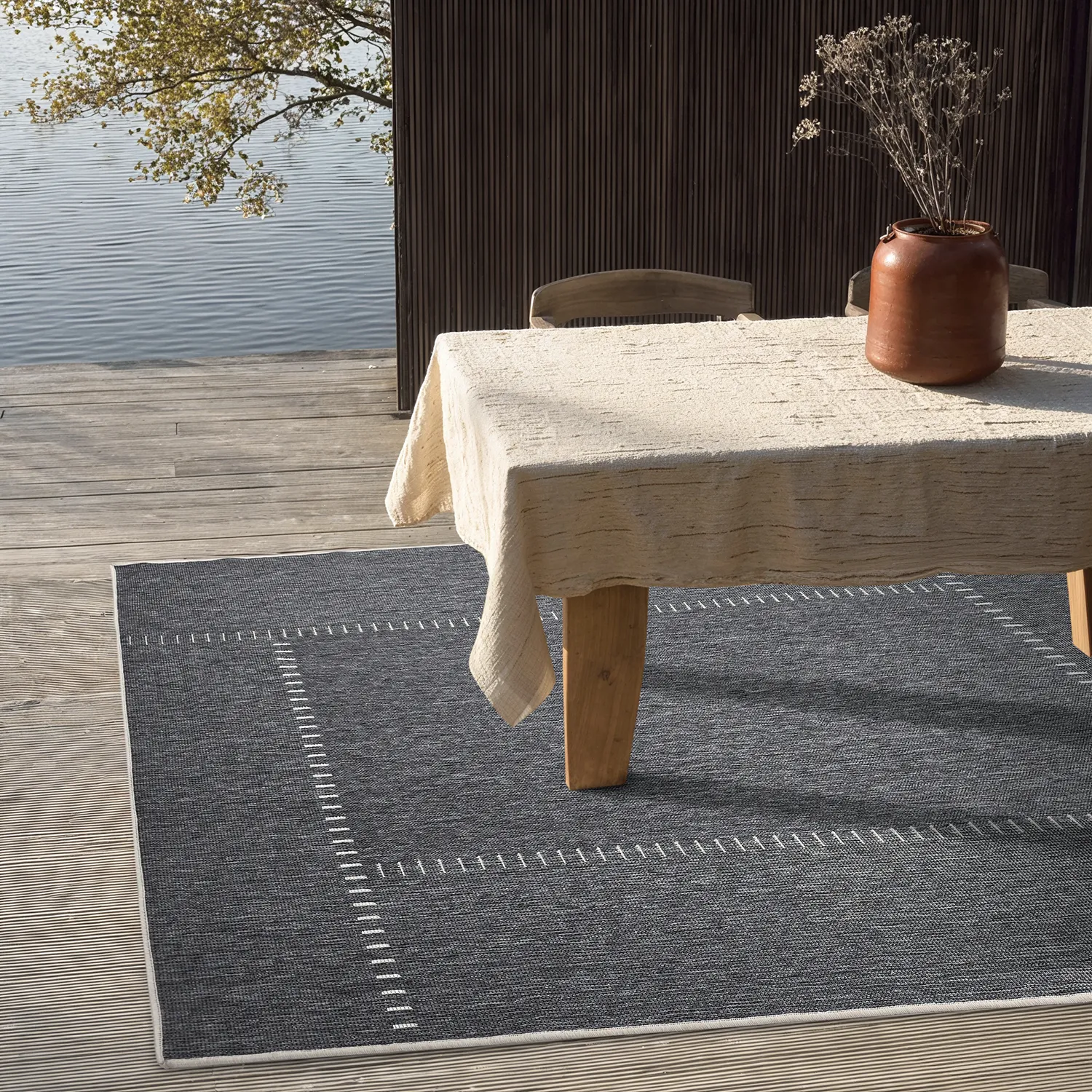 Vloerkleden voor binnen en buiten - utomhusmatta - Rhea (wit)