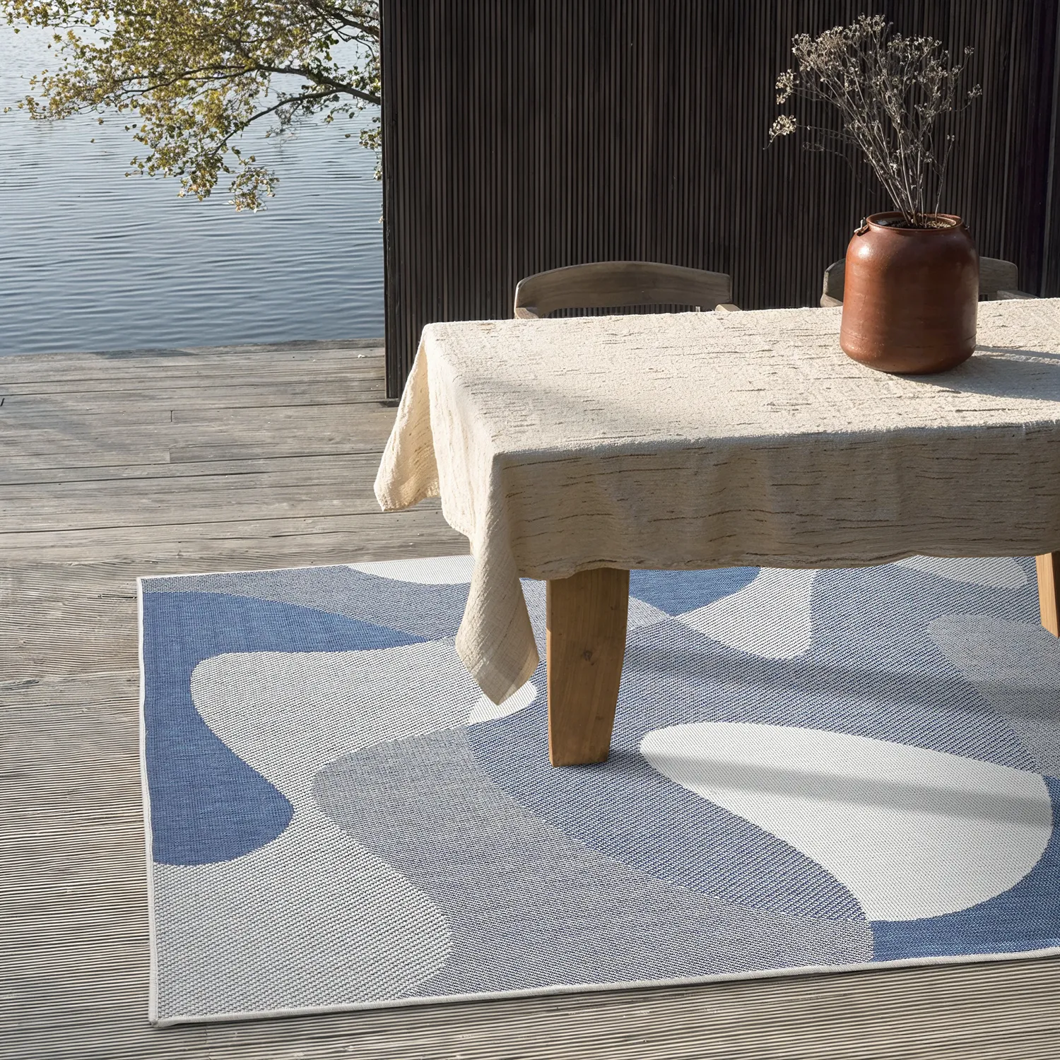 Vloerkleden voor binnen en buiten - utomhusmatta - Somerville (blauw)