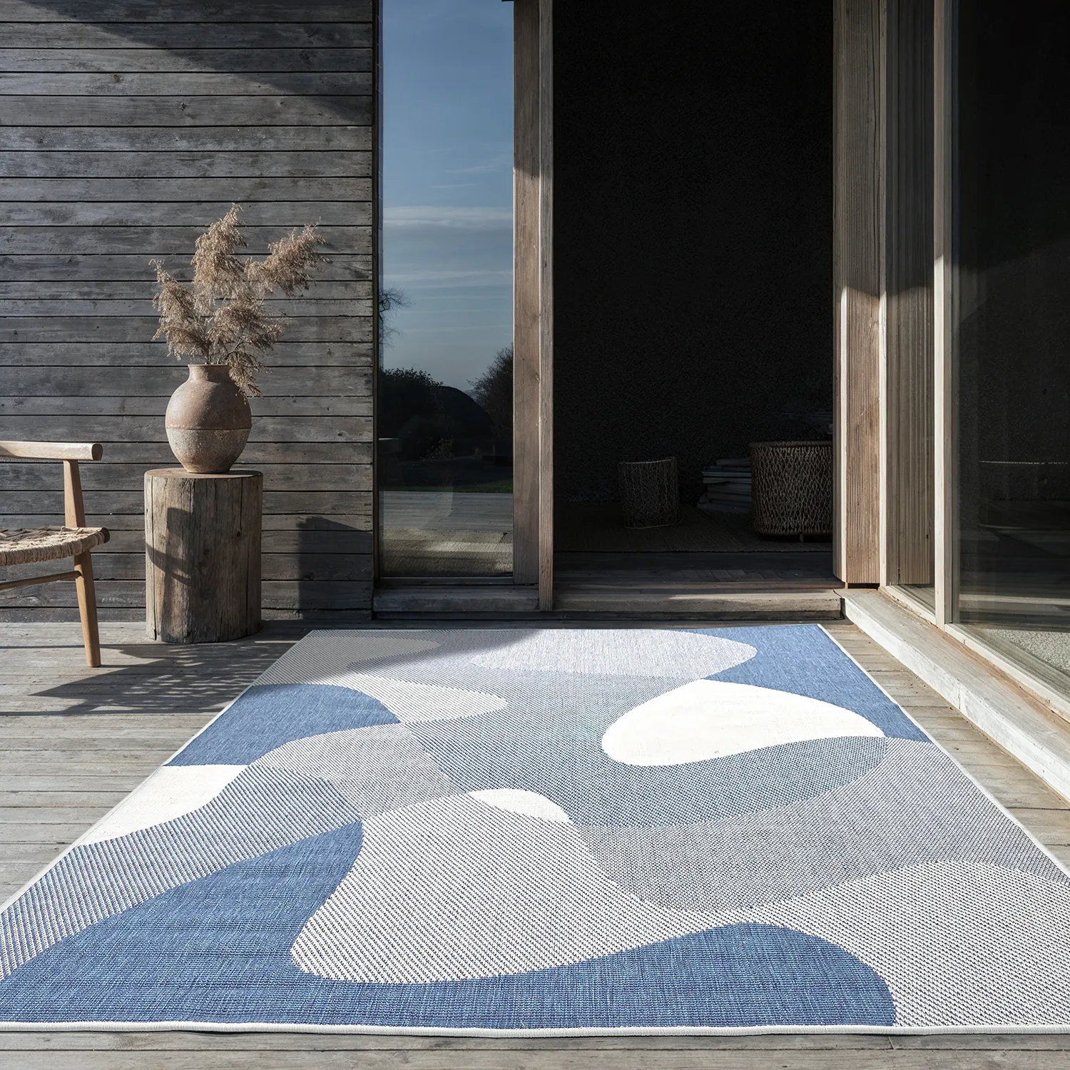 Vloerkleden voor binnen en buiten - utomhusmatta - Somerville (blauw)