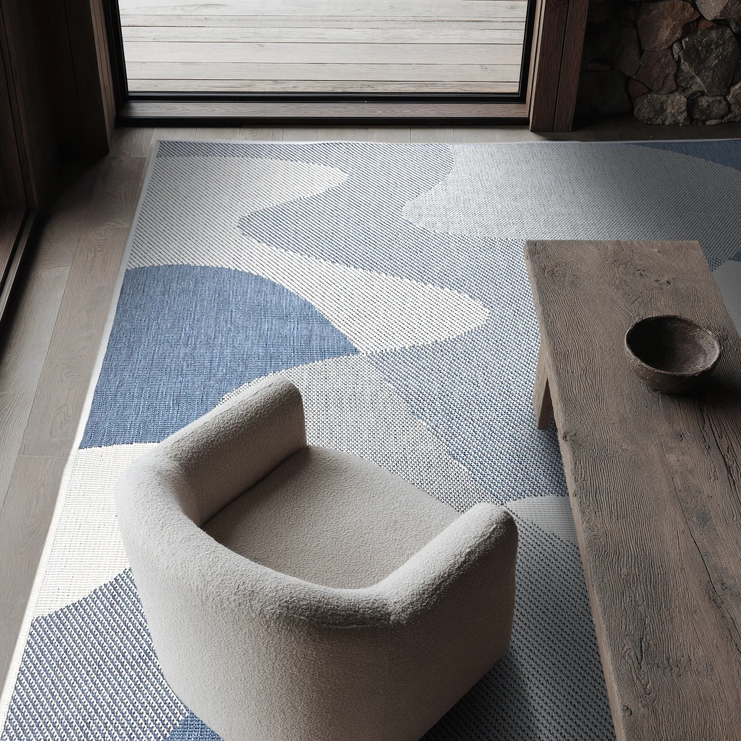 Vloerkleden voor binnen en buiten - utomhusmatta - Somerville (blauw)