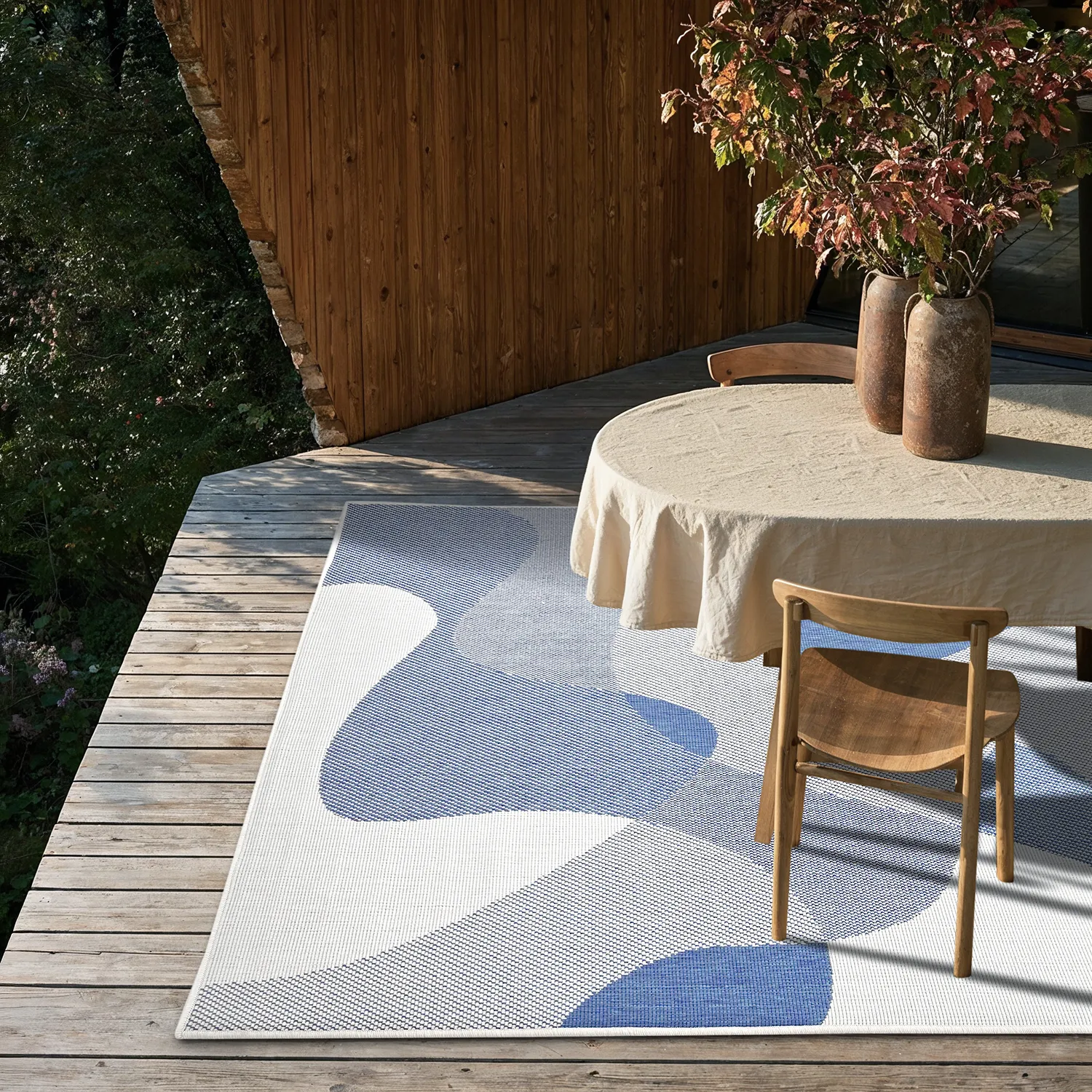 Vloerkleden voor binnen en buiten - utomhusmatta - Somerville (blauw)