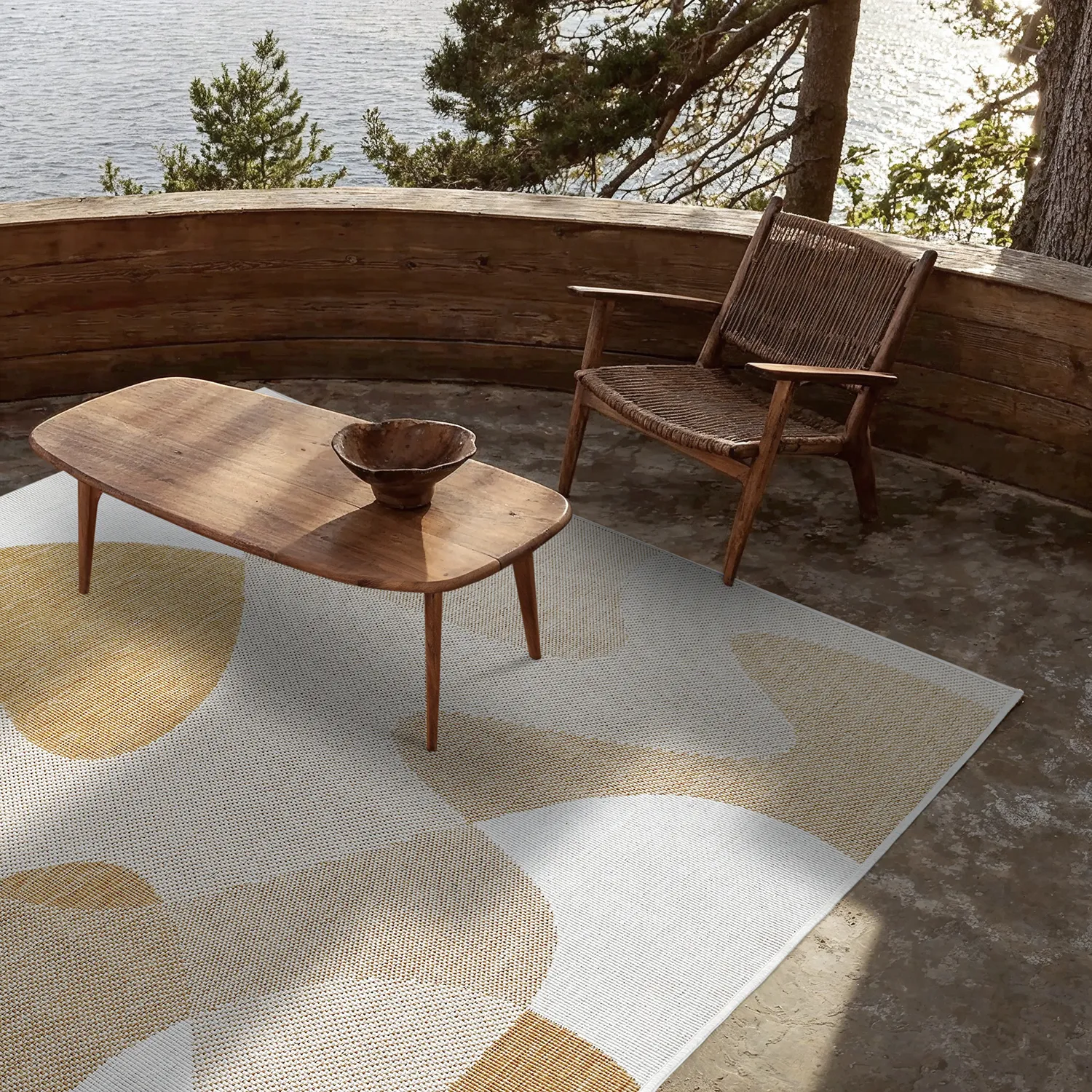 Vloerkleden voor binnen en buiten - utomhusmatta - Somerville (geel)