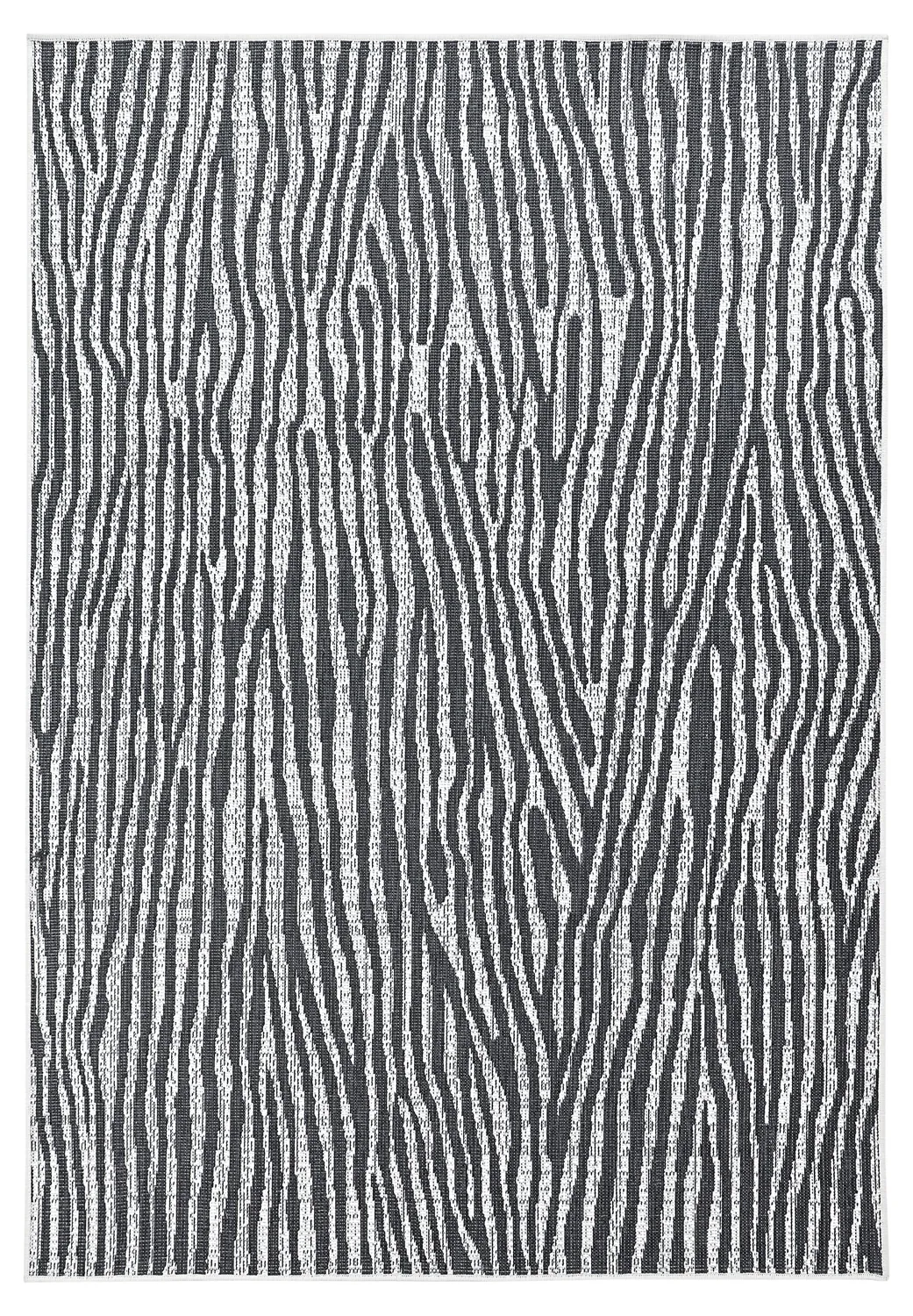 Vloerkleden voor binnen en buiten - utomhusmatta - Vaura (zwart/wit)