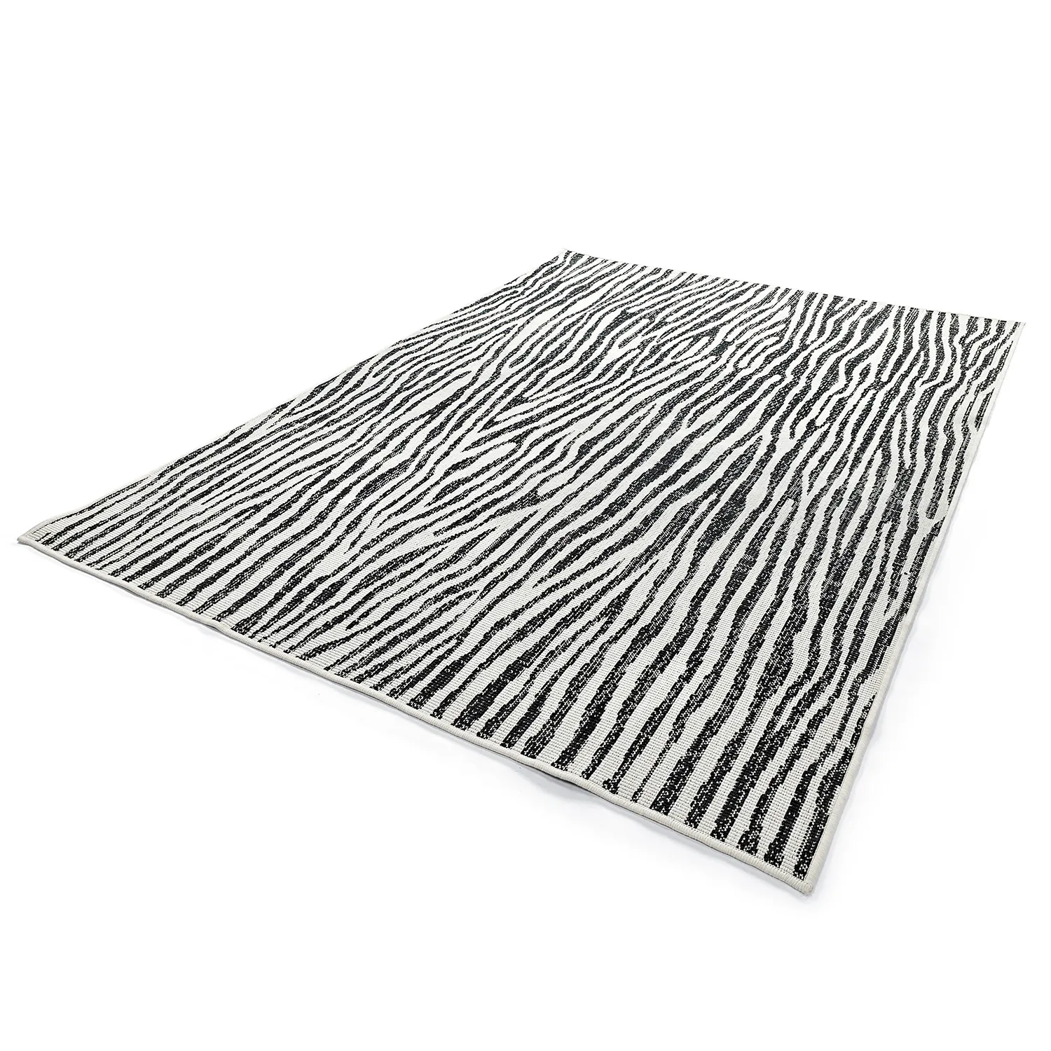 Vloerkleden voor binnen en buiten - utomhusmatta - Vaura (zwart/wit)