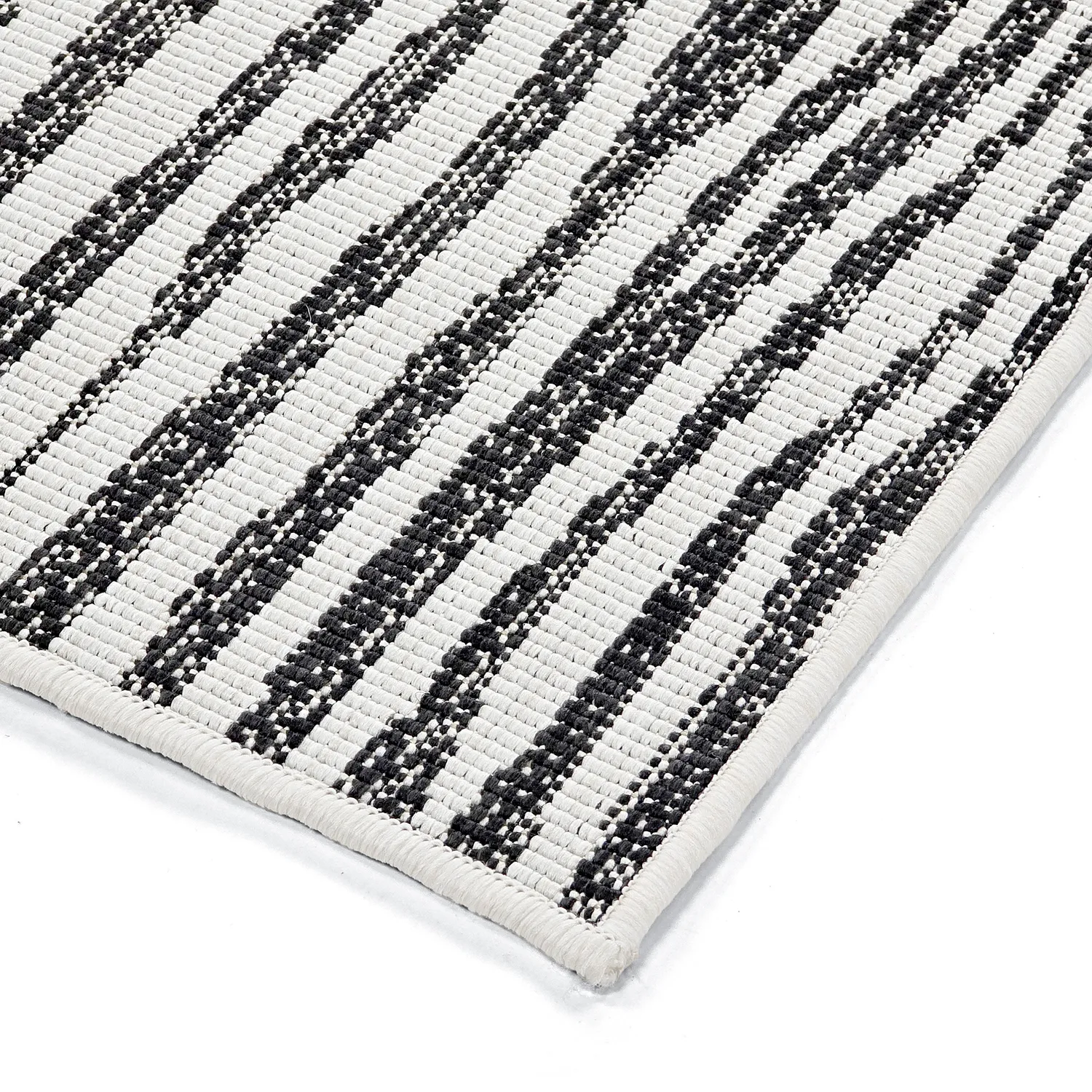 Vloerkleden voor binnen en buiten - utomhusmatta - Vaura (zwart/wit)