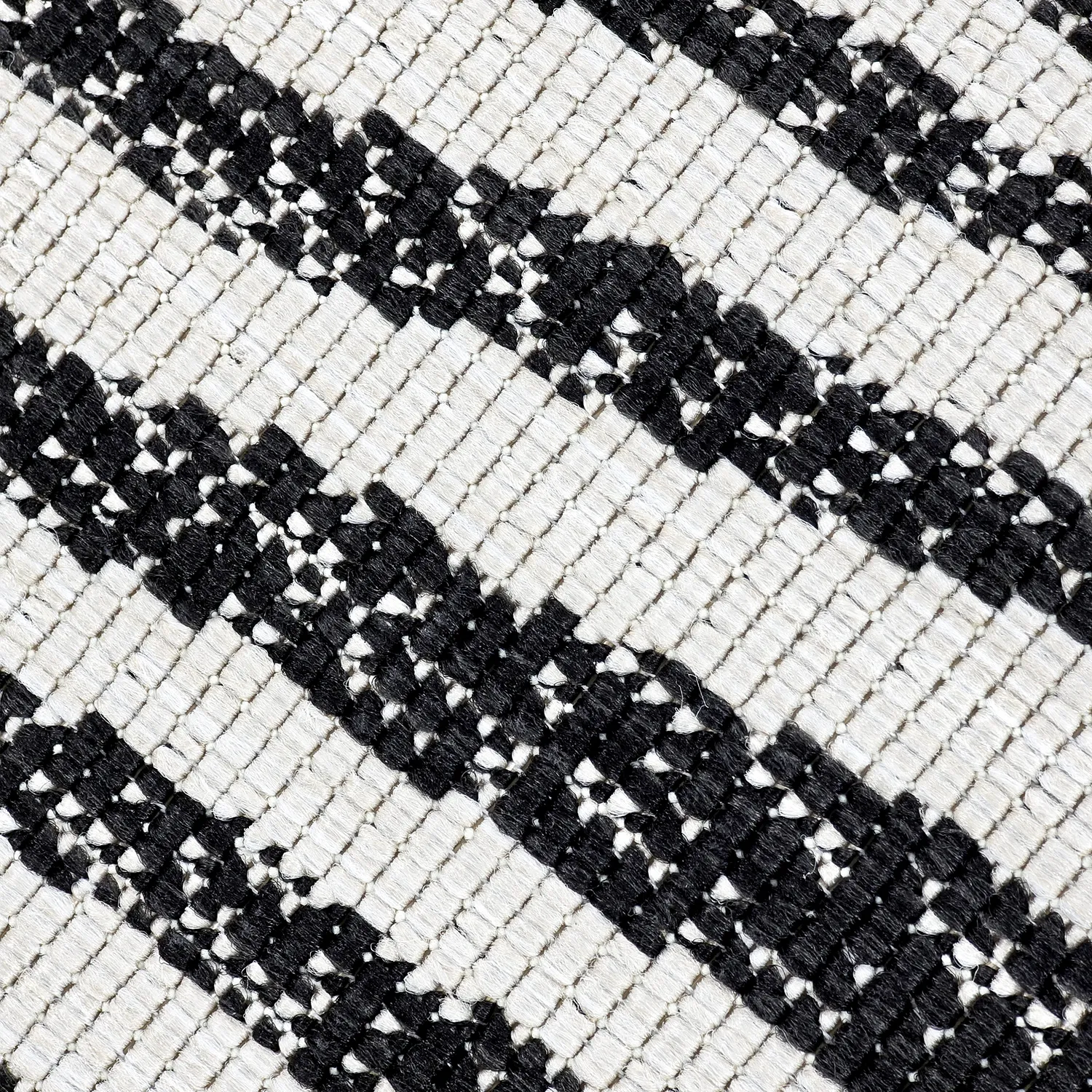 Vloerkleden voor binnen en buiten - utomhusmatta - Vaura (zwart/wit)