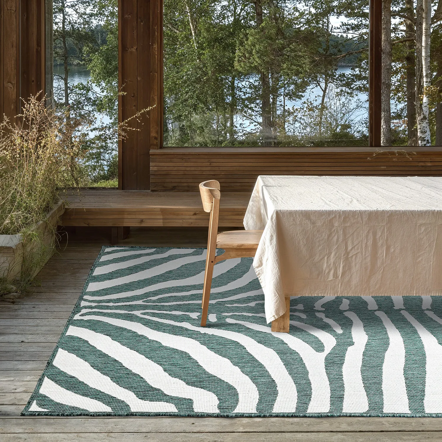 Vloerkleden voor binnen en buiten - utomhusmatta - Winona (groente)