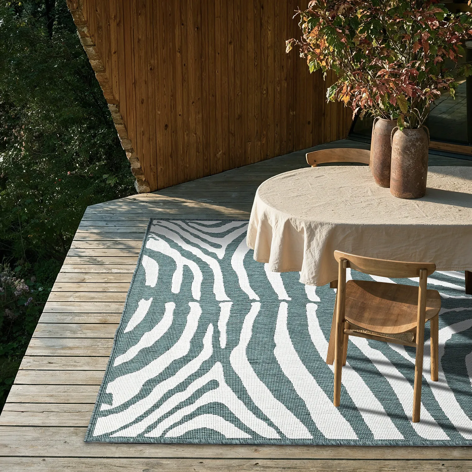 Vloerkleden voor binnen en buiten - utomhusmatta - Winona (groente)