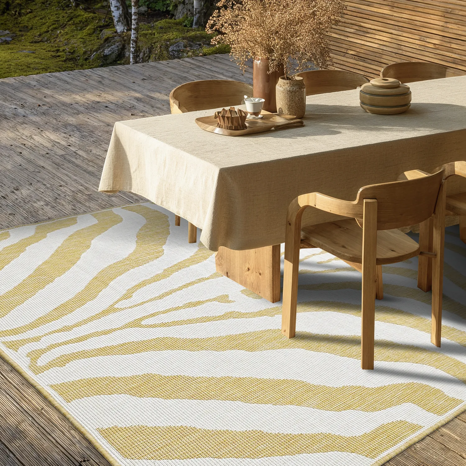 Vloerkleden voor binnen en buiten - utomhusmatta - Winona (geel)