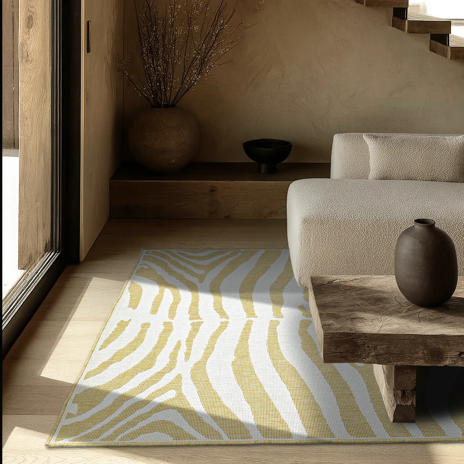 Vloerkleden voor binnen en buiten - utomhusmatta - Winona (geel)