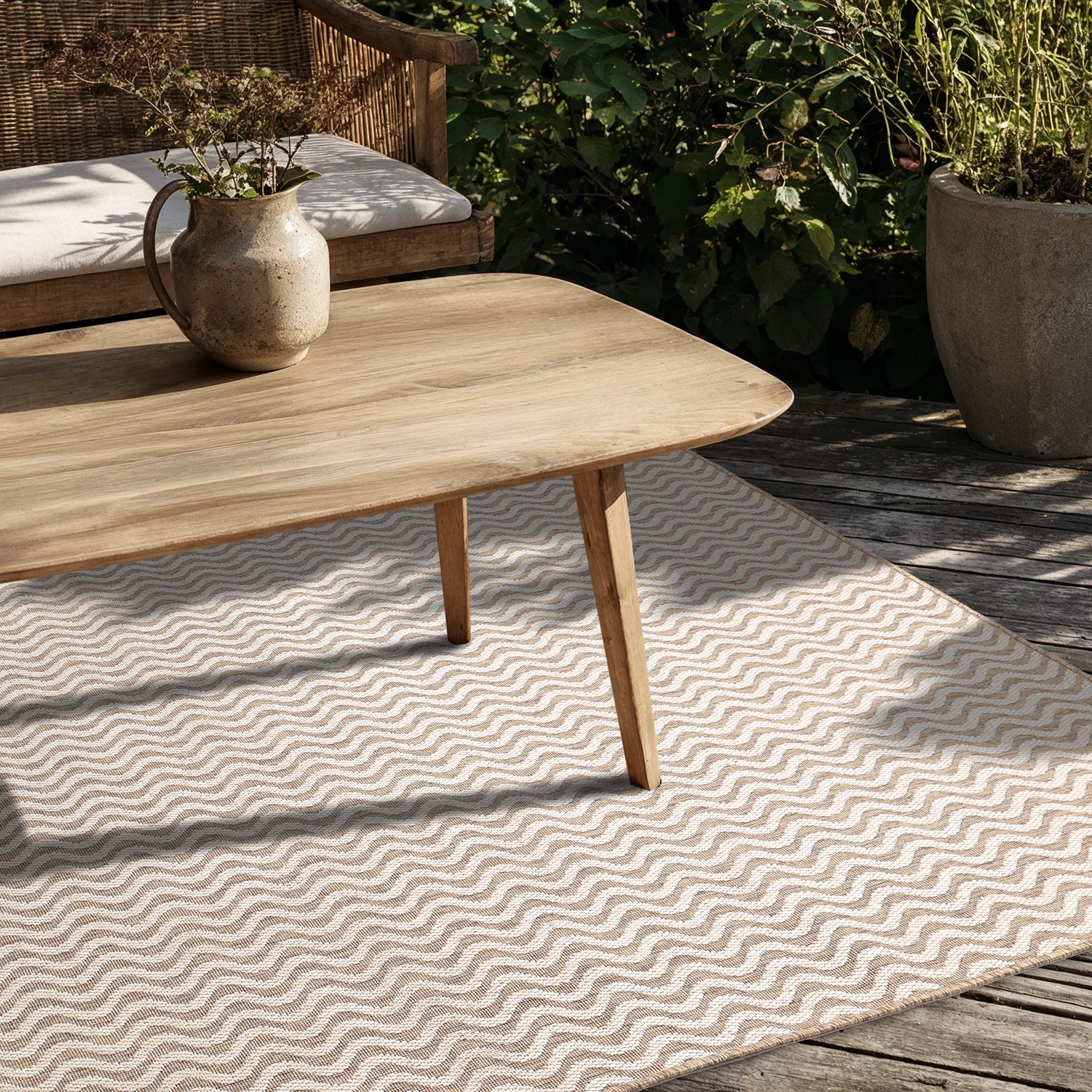 Vloerkleden voor binnen en buiten - Tracino (bruin)