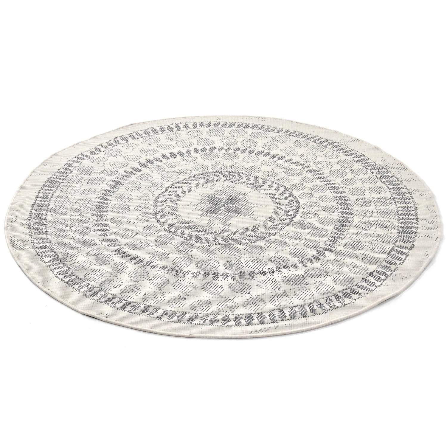 Ronde vloerkleden - Indoor/Outdoor Malcolm (grijs)