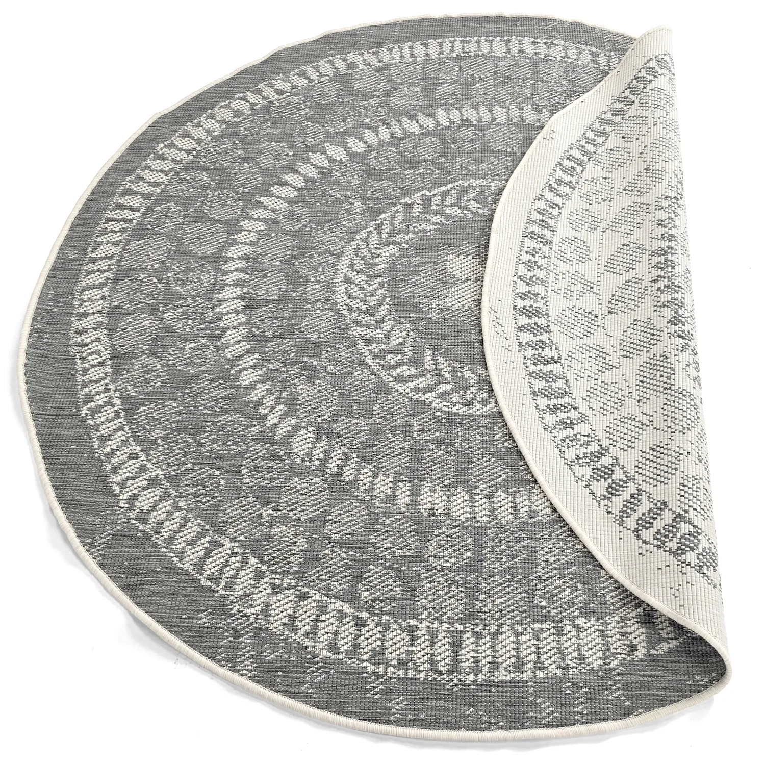 Ronde vloerkleden - Indoor/Outdoor Malcolm (grijs)