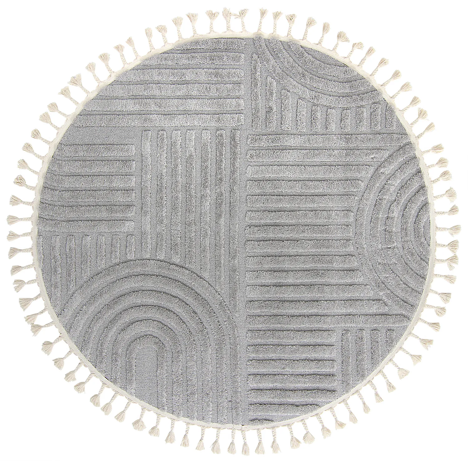 Ronde vloerkleden - Campbell (grijs)