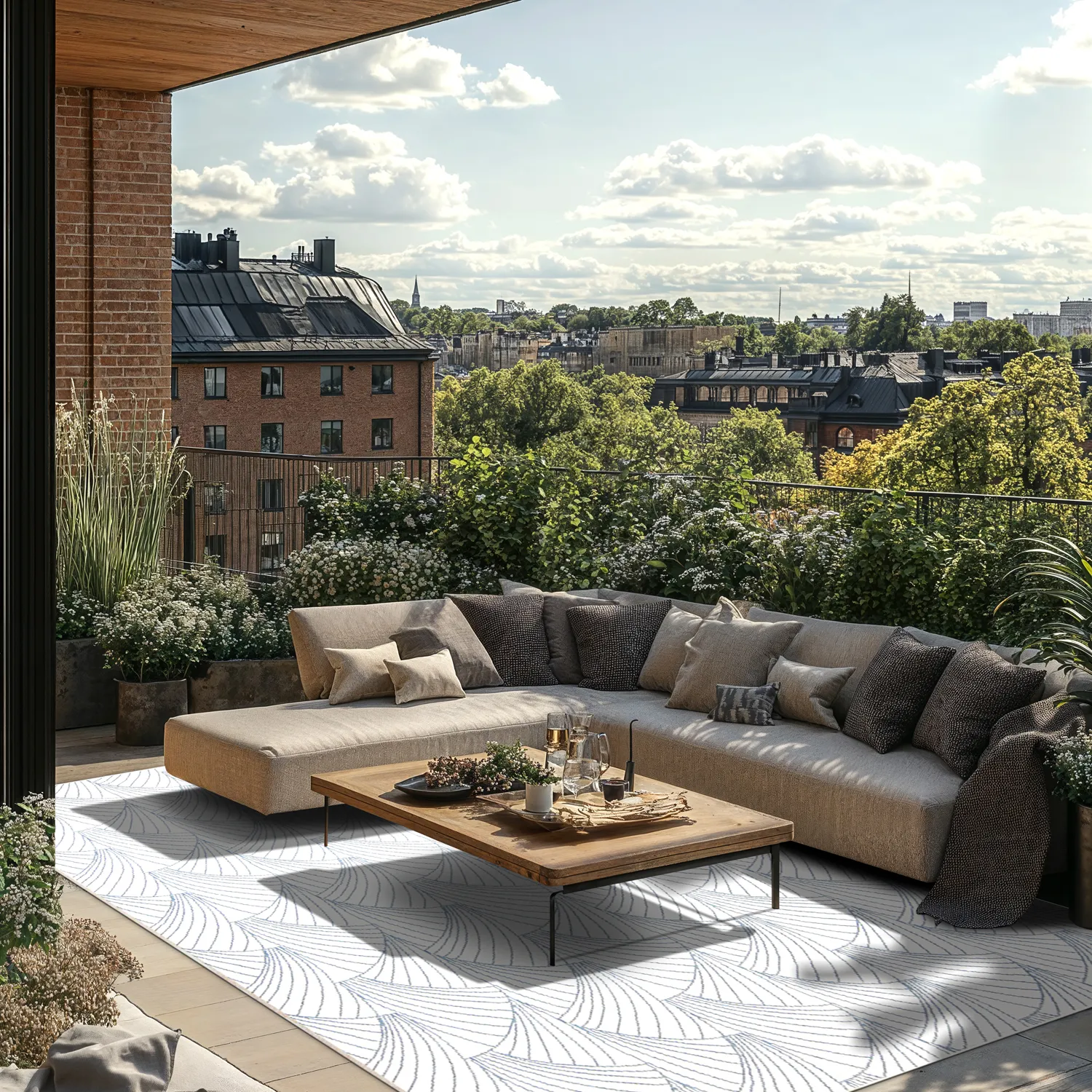 Vloerkleden voor binnen en buiten - Beau (blauw)