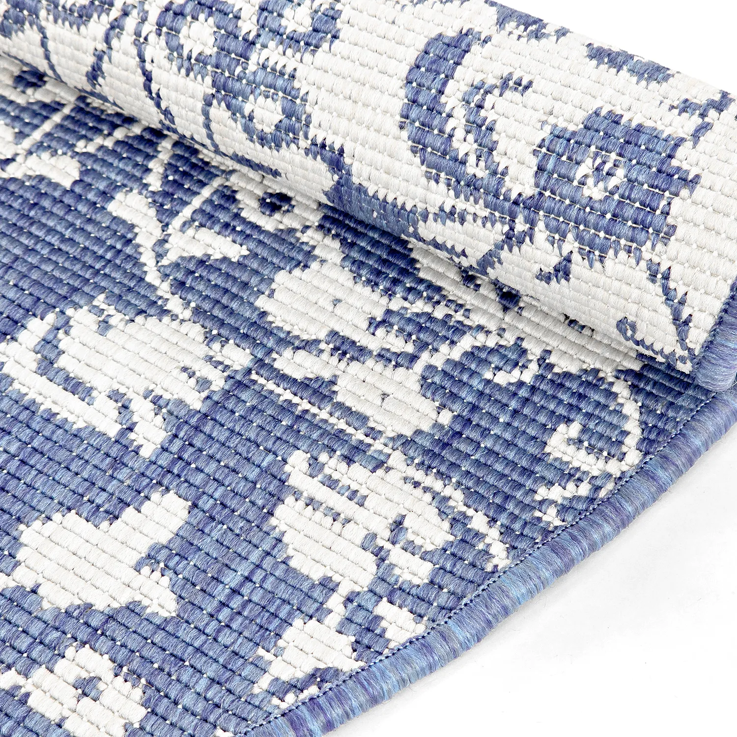 Rond vloerkleed - Brussels Ocean (blauw)