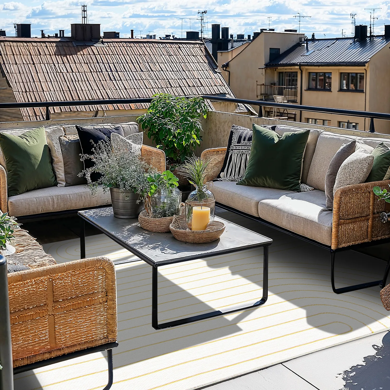 Vloerkleden voor binnen en buiten - Gordo (geel)