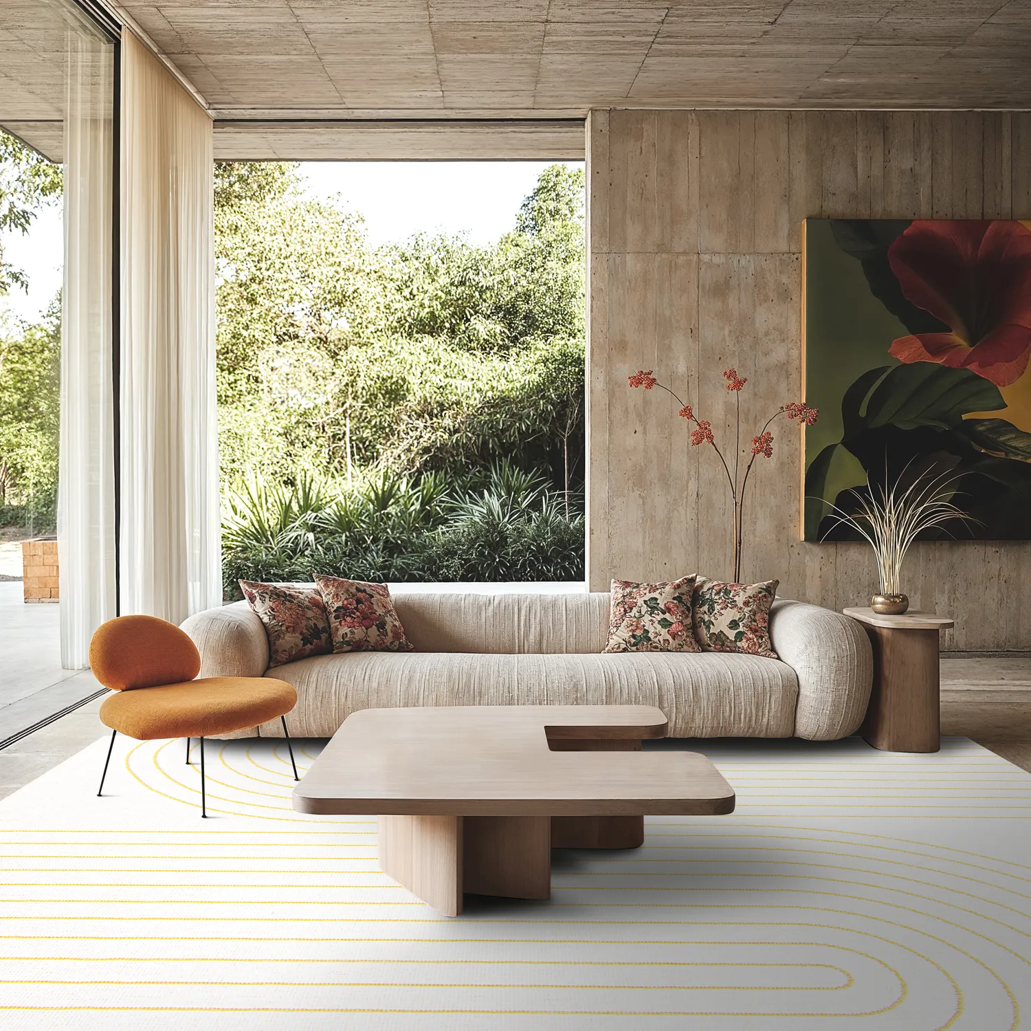 Vloerkleden voor binnen en buiten - Gordo (geel)