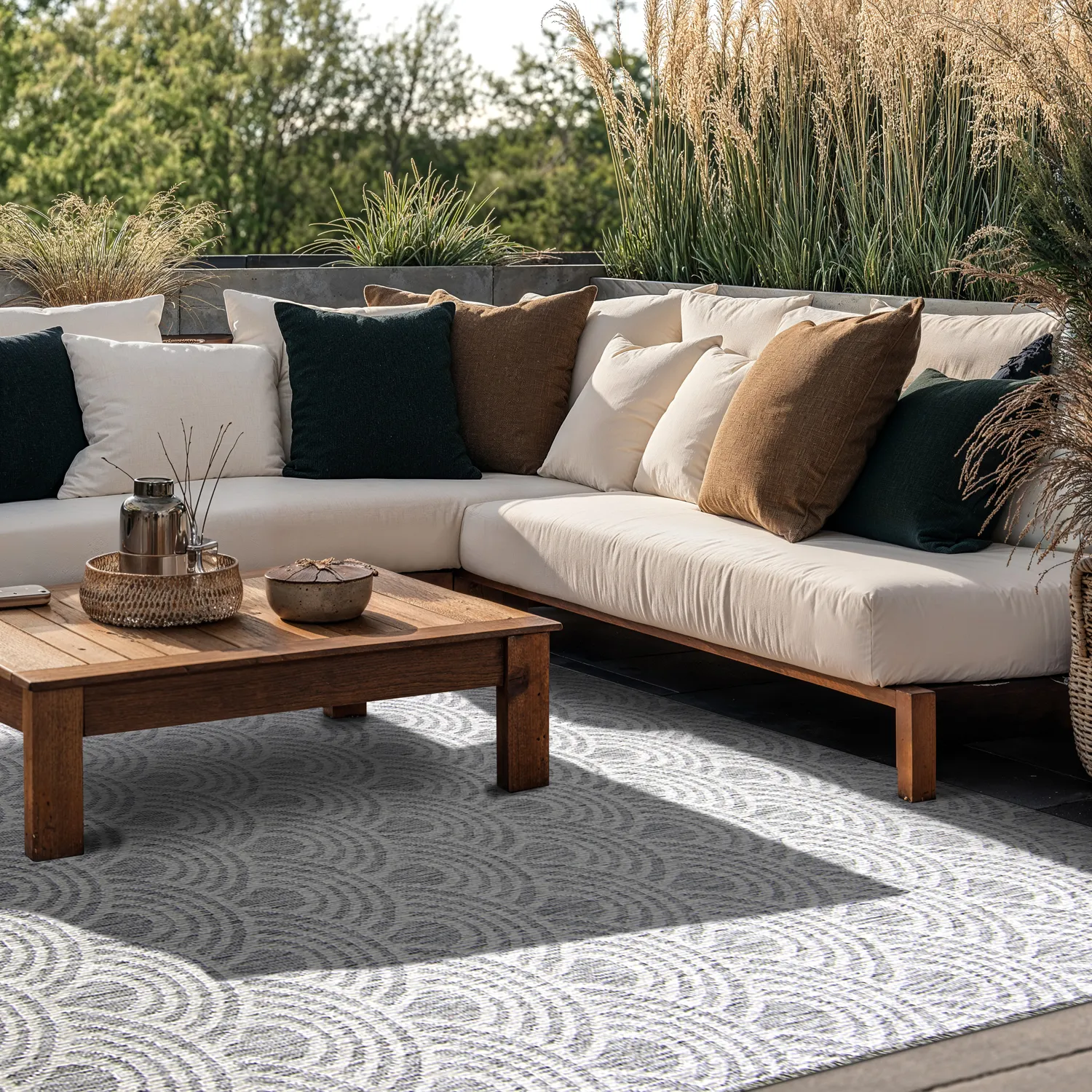 Vloerkleden voor binnen en buiten - Odin (grijs)