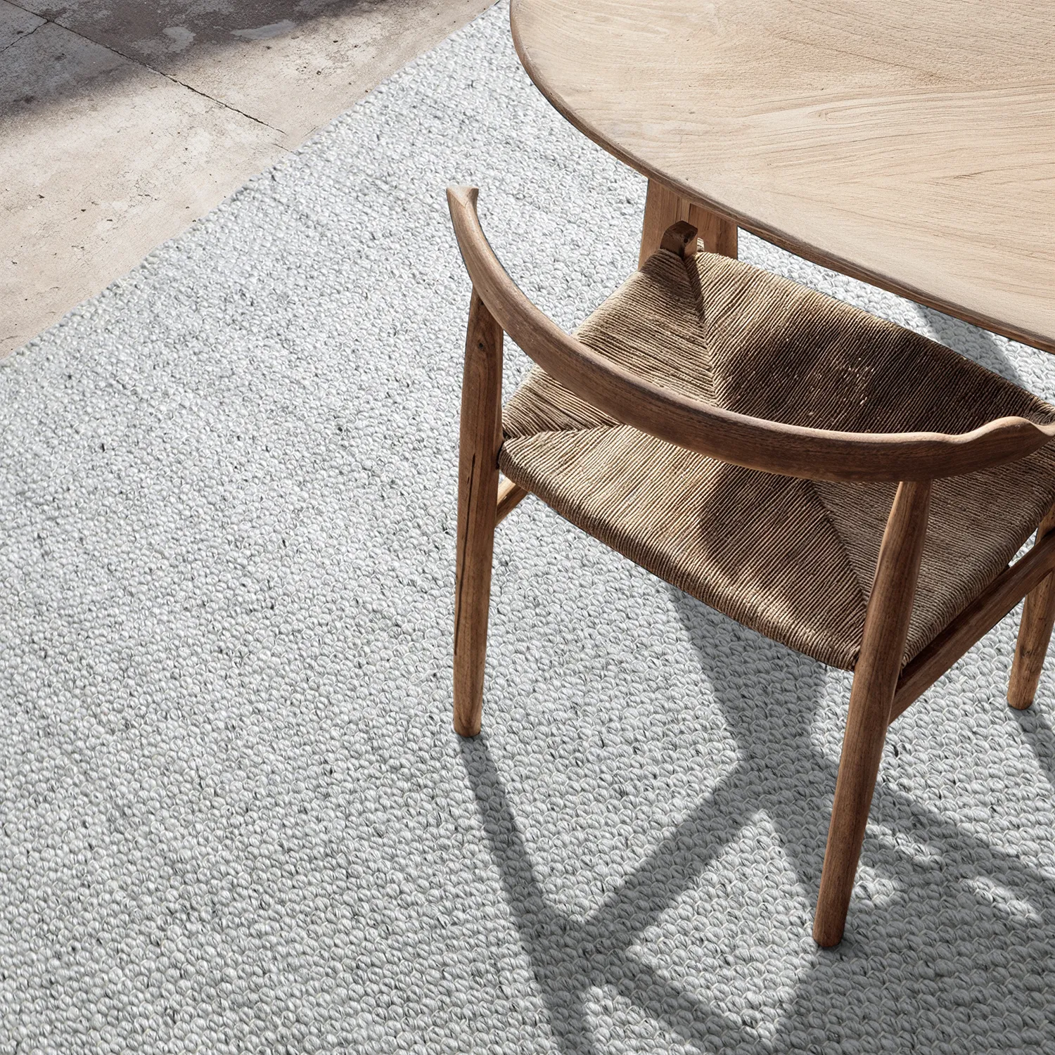 Vloerkleden voor binnen en buiten - Arco Wool Look (grijs/beige)