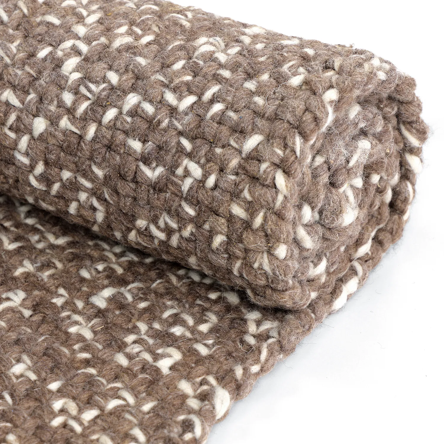 Vloerkleden voor binnen en buiten - Orta Wool Look (bruin)
