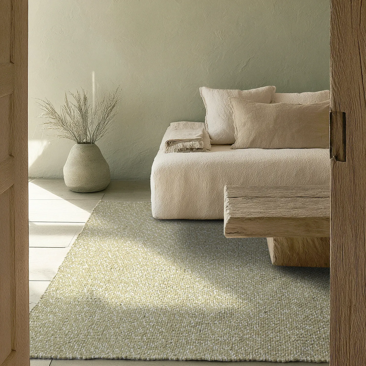 Vloerkleden voor binnen en buiten - Orta Wool Look (mosgroen)