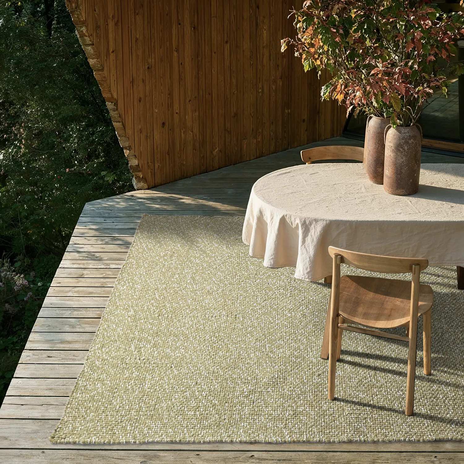 Vloerkleden voor binnen en buiten - Orta Wool Look (mosgroen)