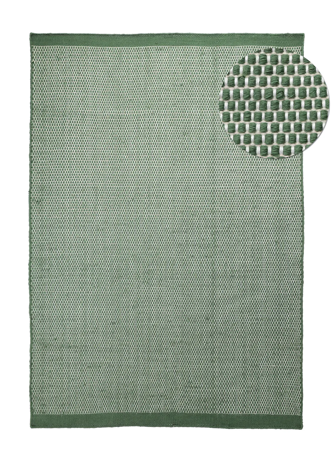 Vloerkleden voor binnen en buiten - Coastal Wool Look (groen/wit)