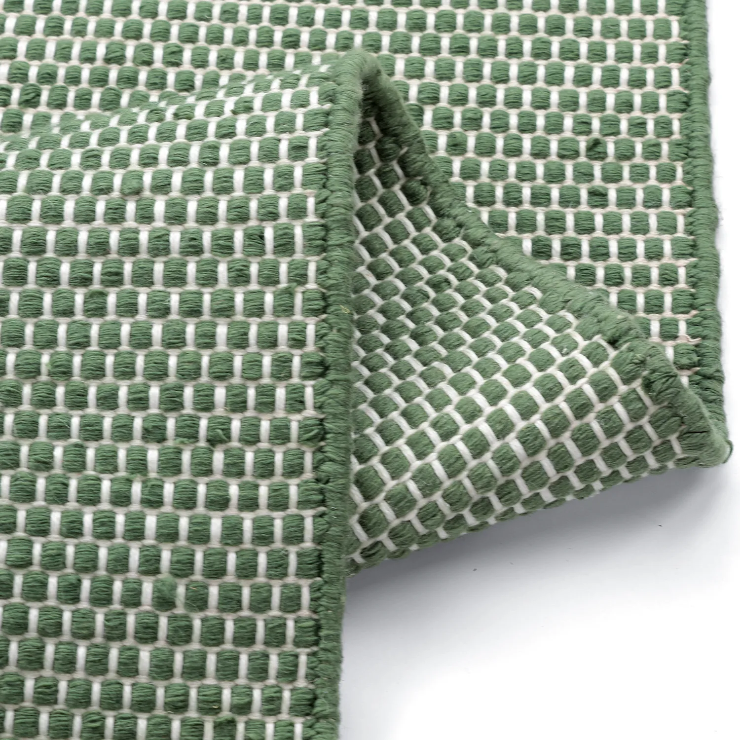 Vloerkleden voor binnen en buiten - Coastal Wool Look (groen/wit)