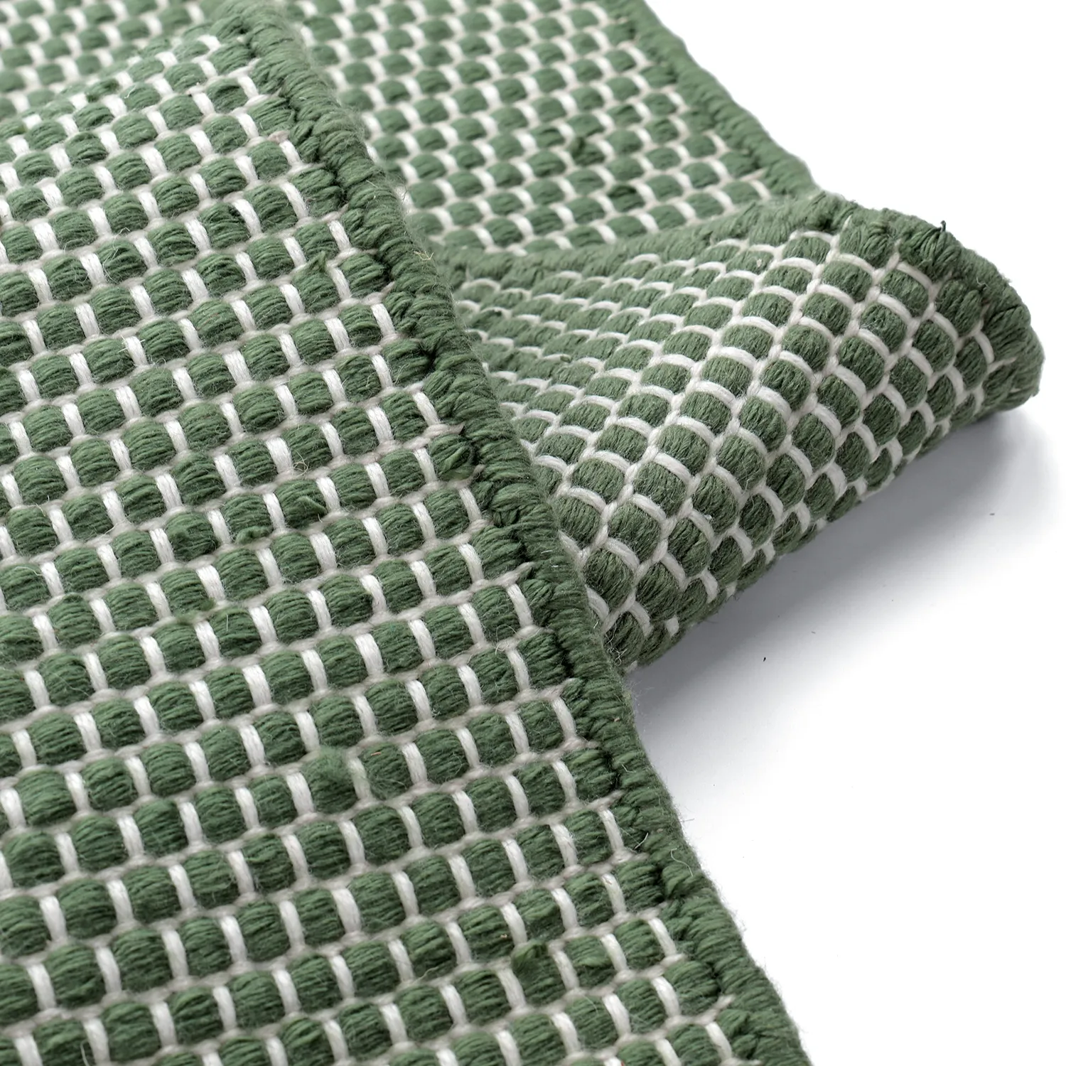 Vloerkleden voor binnen en buiten - Coastal Wool Look (groen/wit)