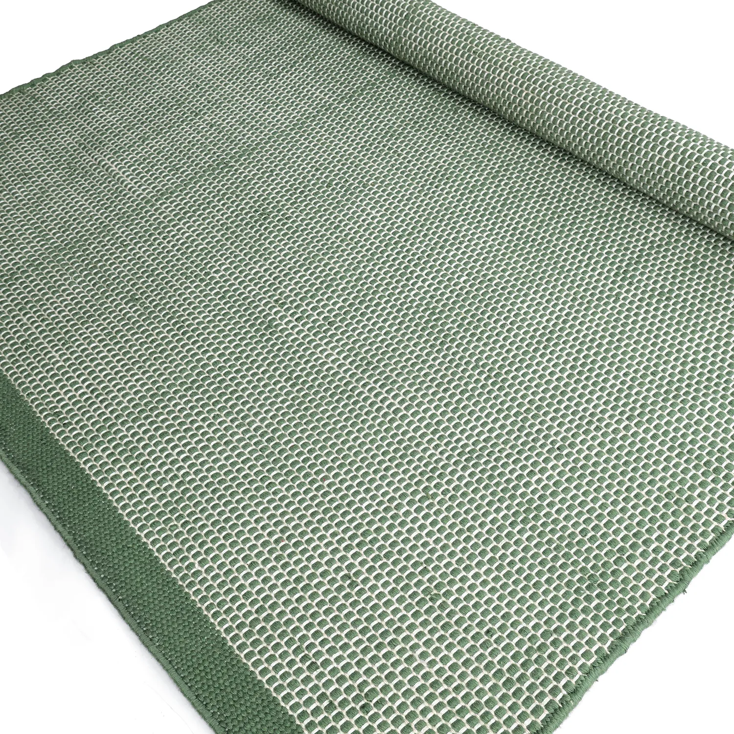 Vloerkleden voor binnen en buiten - Coastal Wool Look (groen/wit)