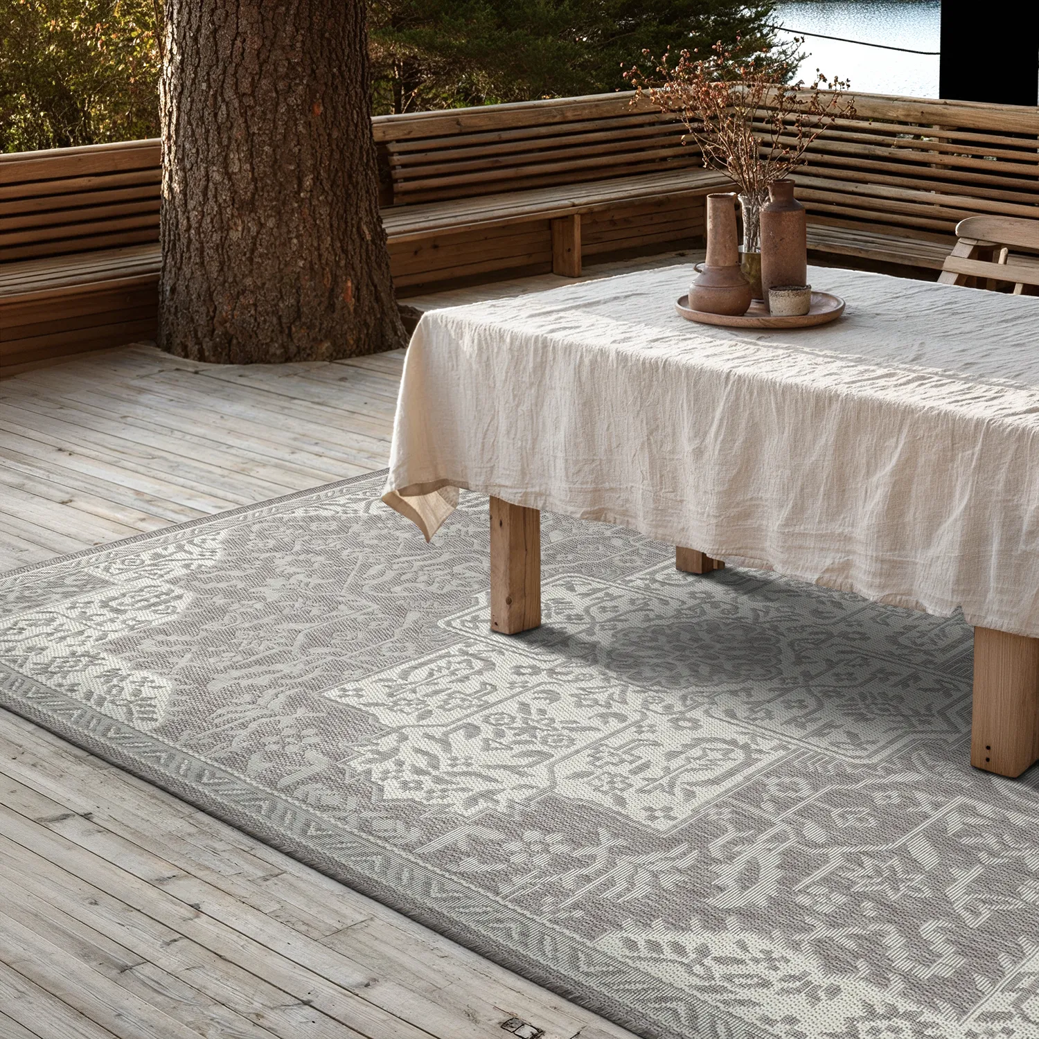 Vloerkleden voor binnen en buiten - Dhamar (taupe)
