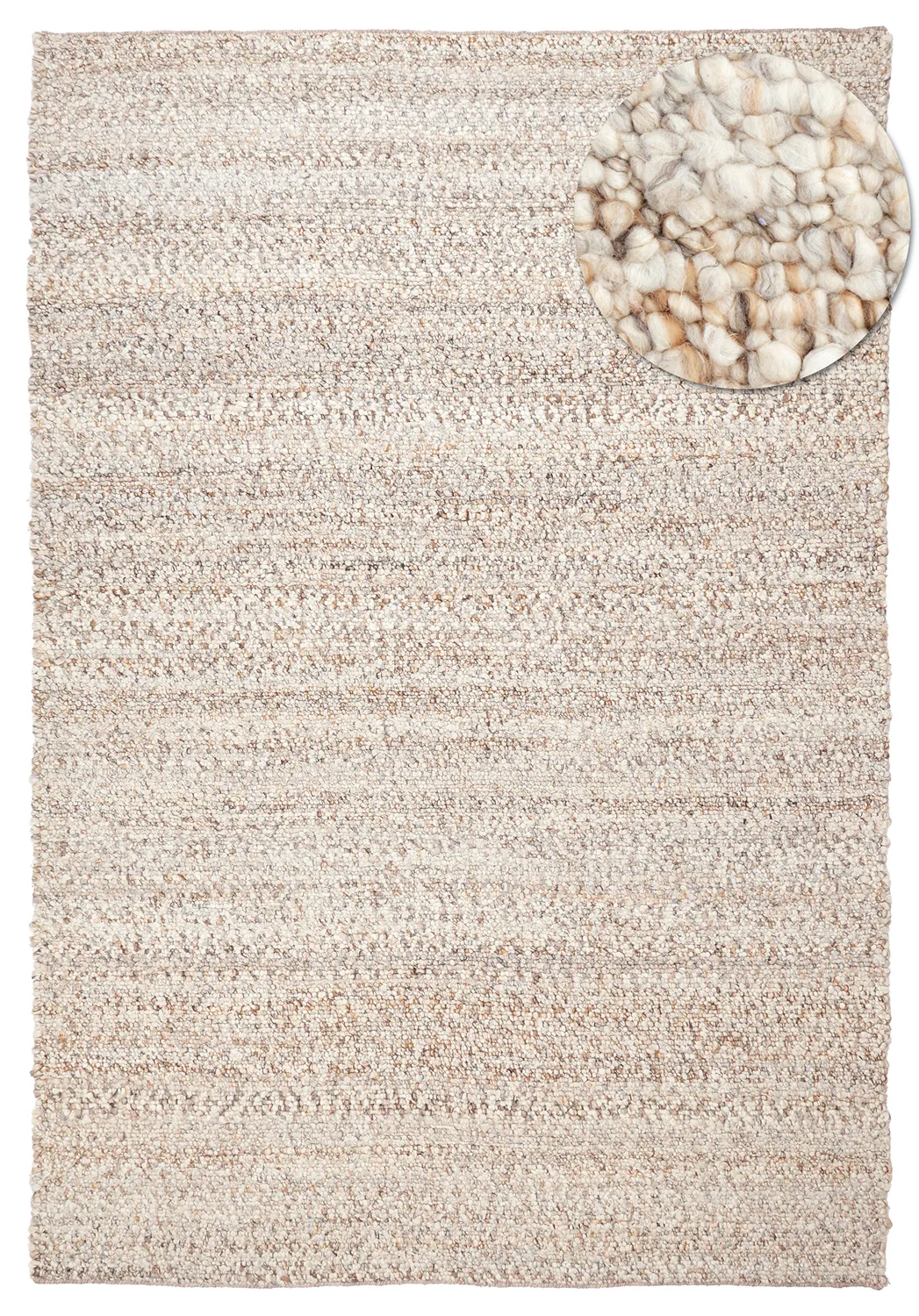 Vloerkleden voor binnen en buiten - Milford Wool Look (grijs/beige)