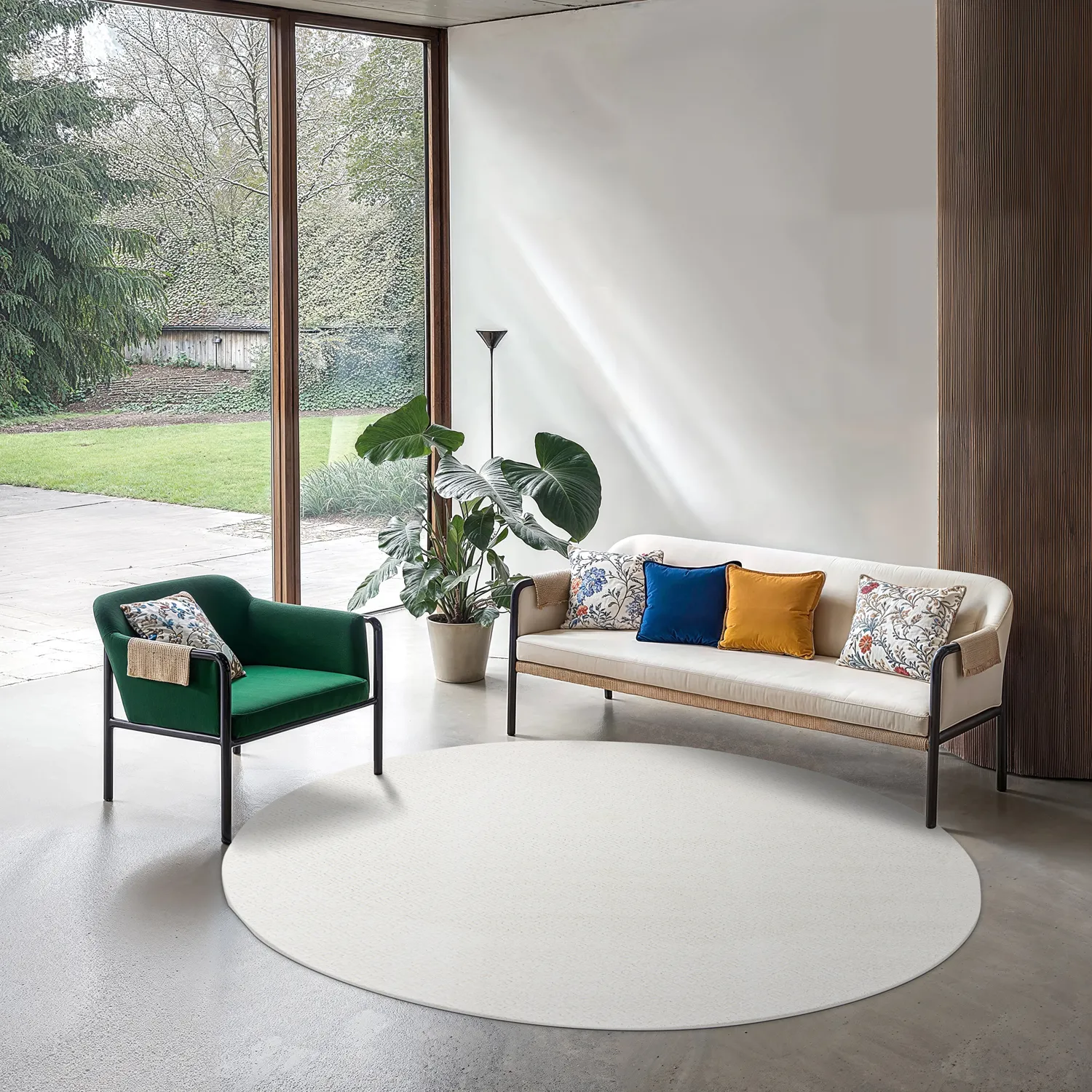 Ronde vloerkleden - Indoor/Outdoor Baldwin (cream)