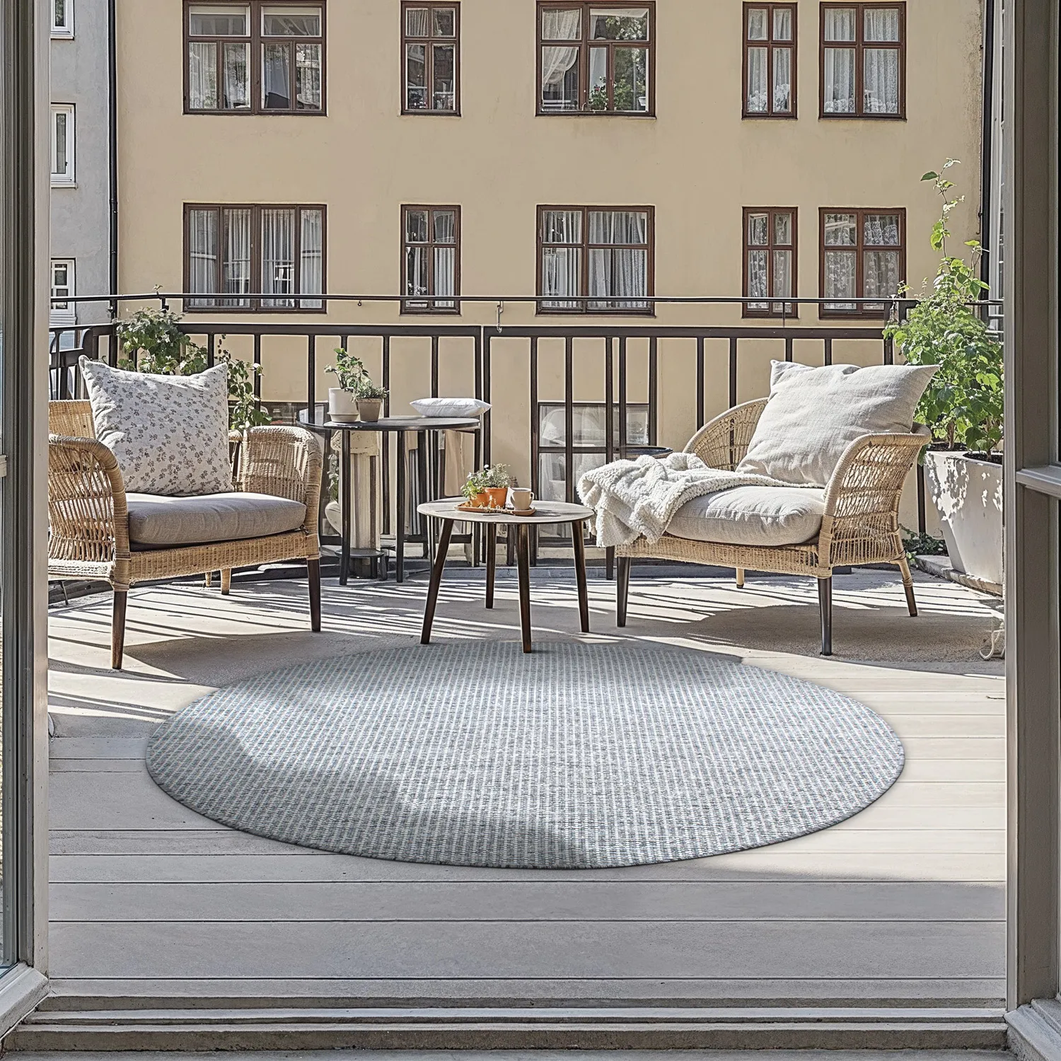 Rond vloerkleed - Bergen (grijs)