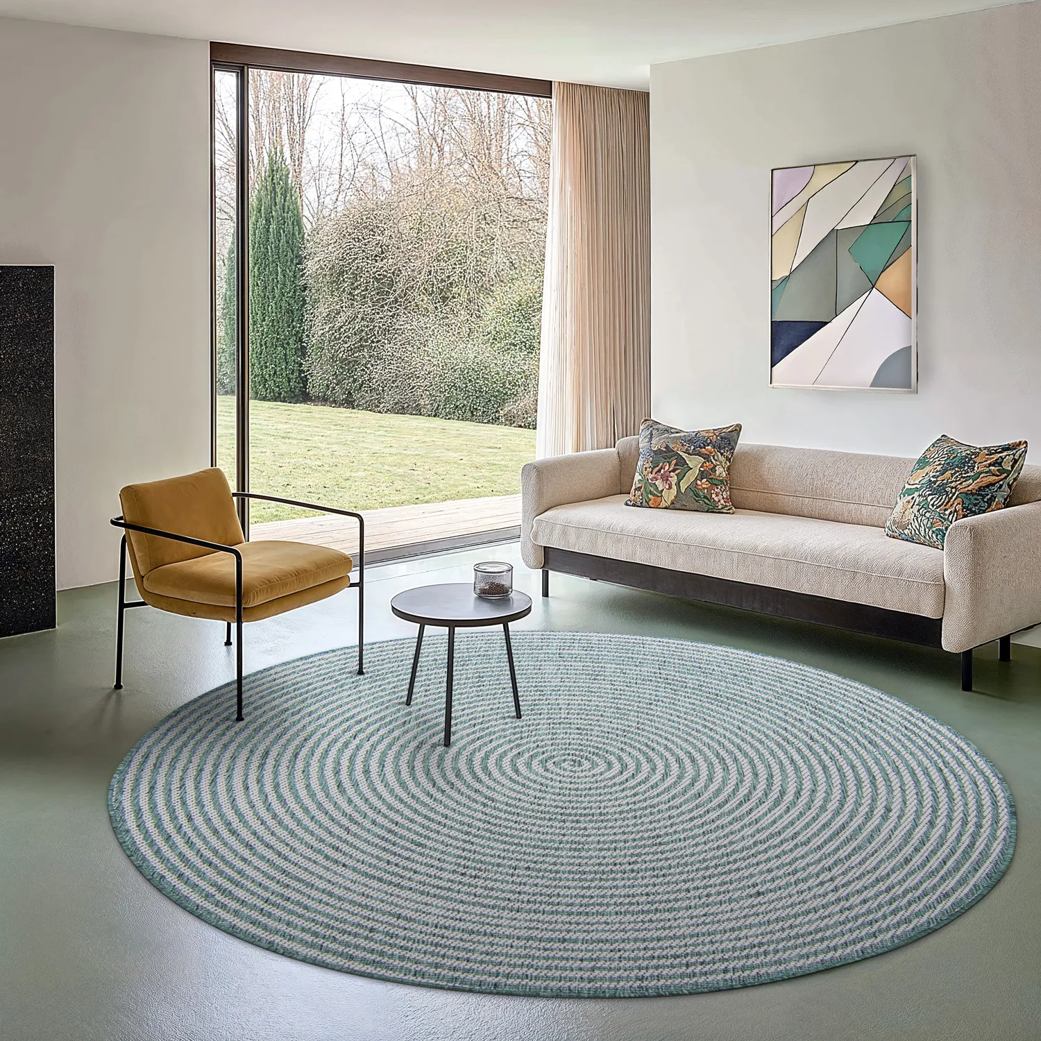 Rond vloerkleed - Ferragudo (groene)