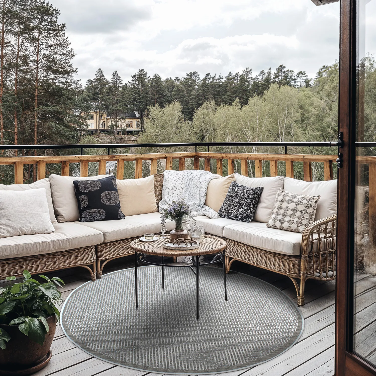 Rond vloerkleed - Tromsø (bruine)