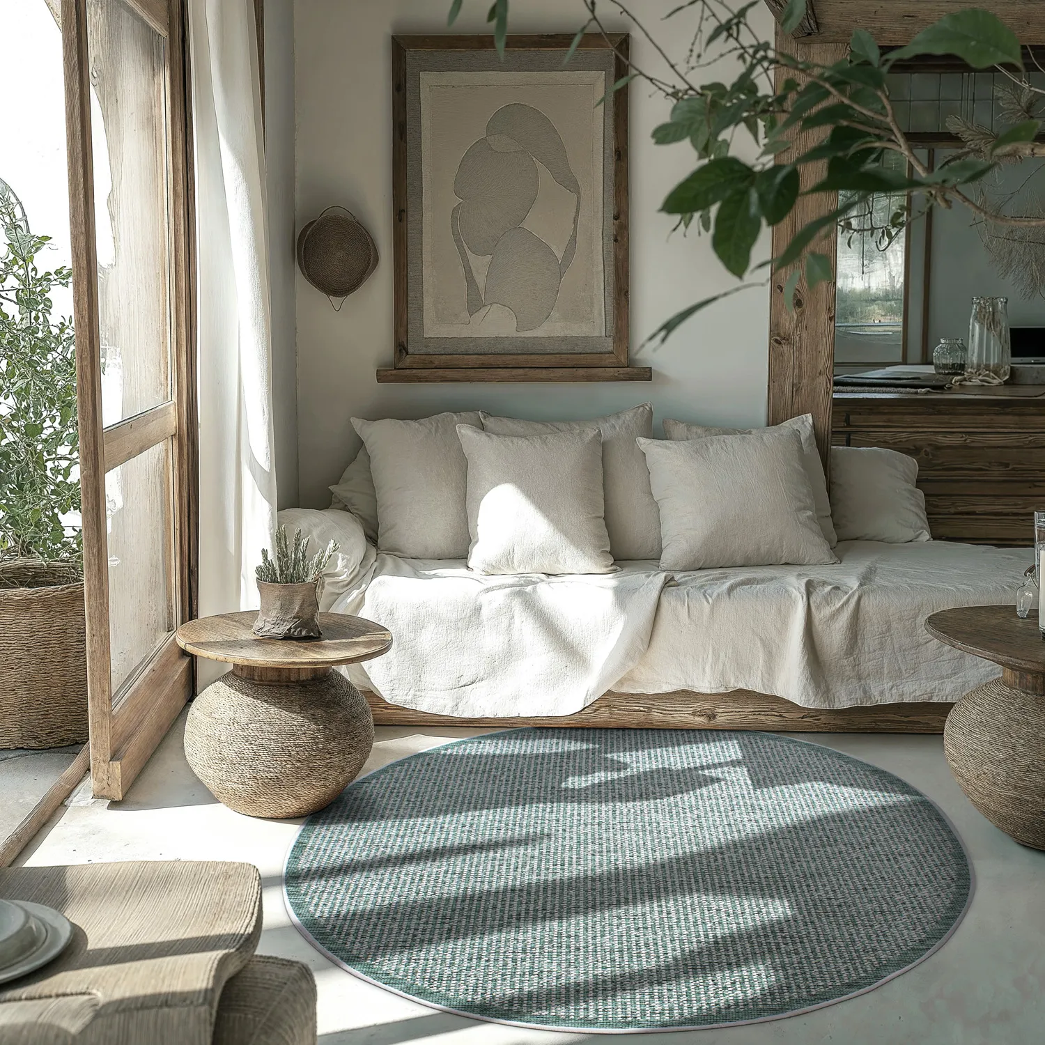 Rond vloerkleed - Tromsø (groene)