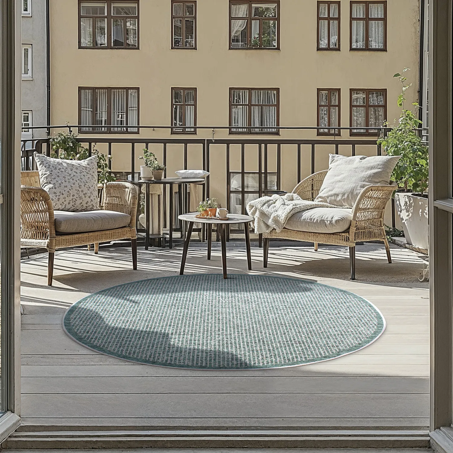 Rond vloerkleed - Tromsø (groene)