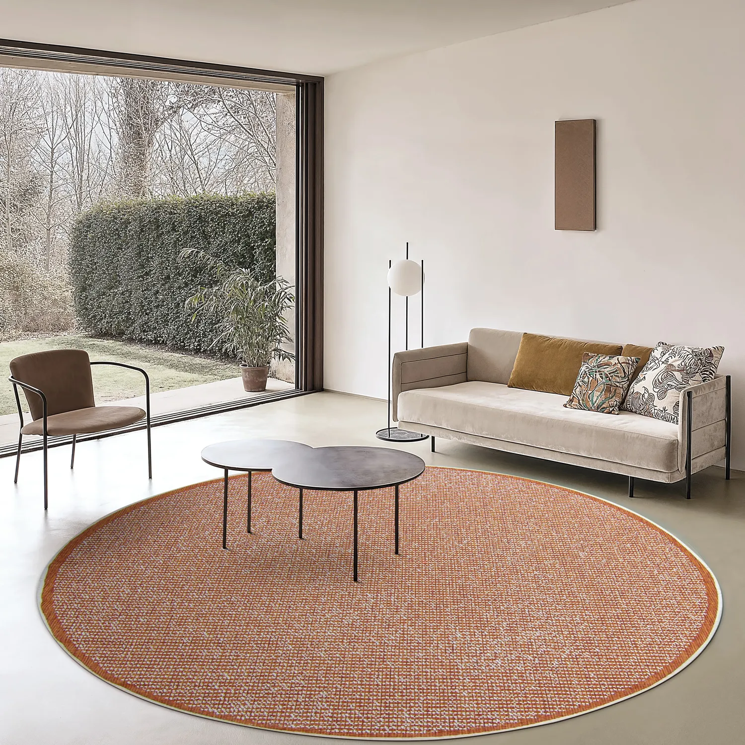 Rond vloerkleed - Tromsø (oranje)